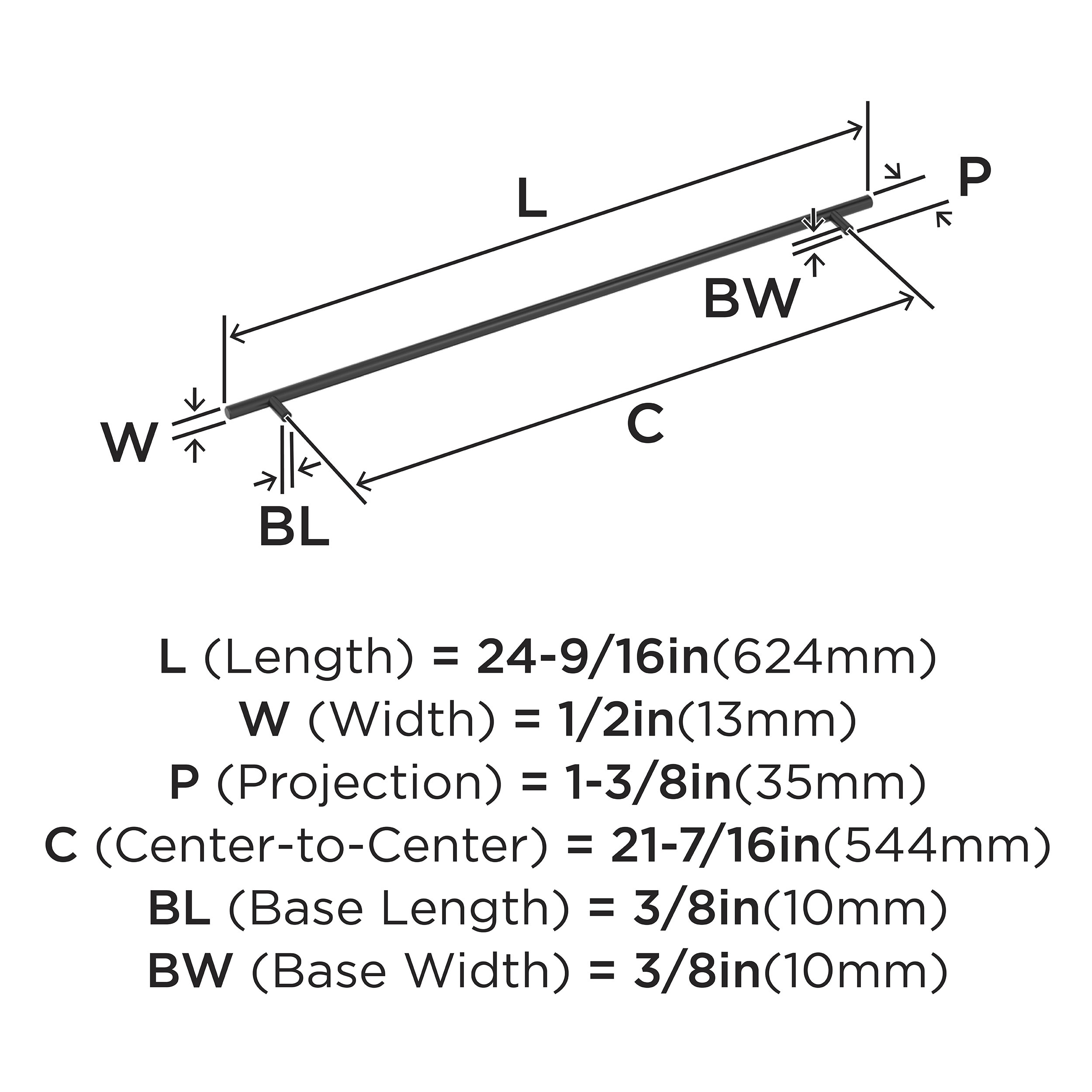 Amerock BP19017BBR Cabinet-Pulls - View #3