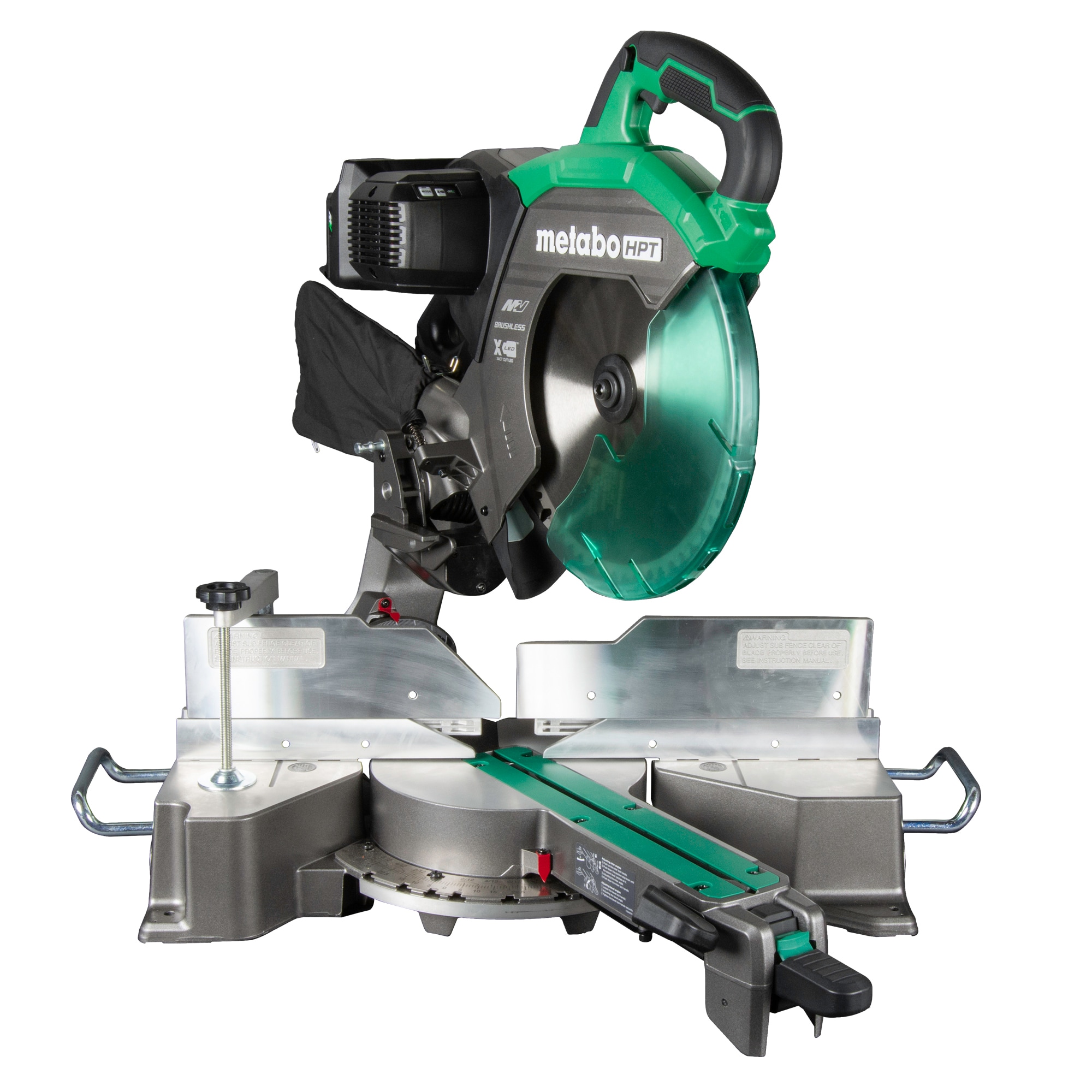 Metabo HPT C3612DRAQ4M 12-in 15-Amp 36-volt Dual Bevel Sliding Cordless Miter Saw with Laser Guide