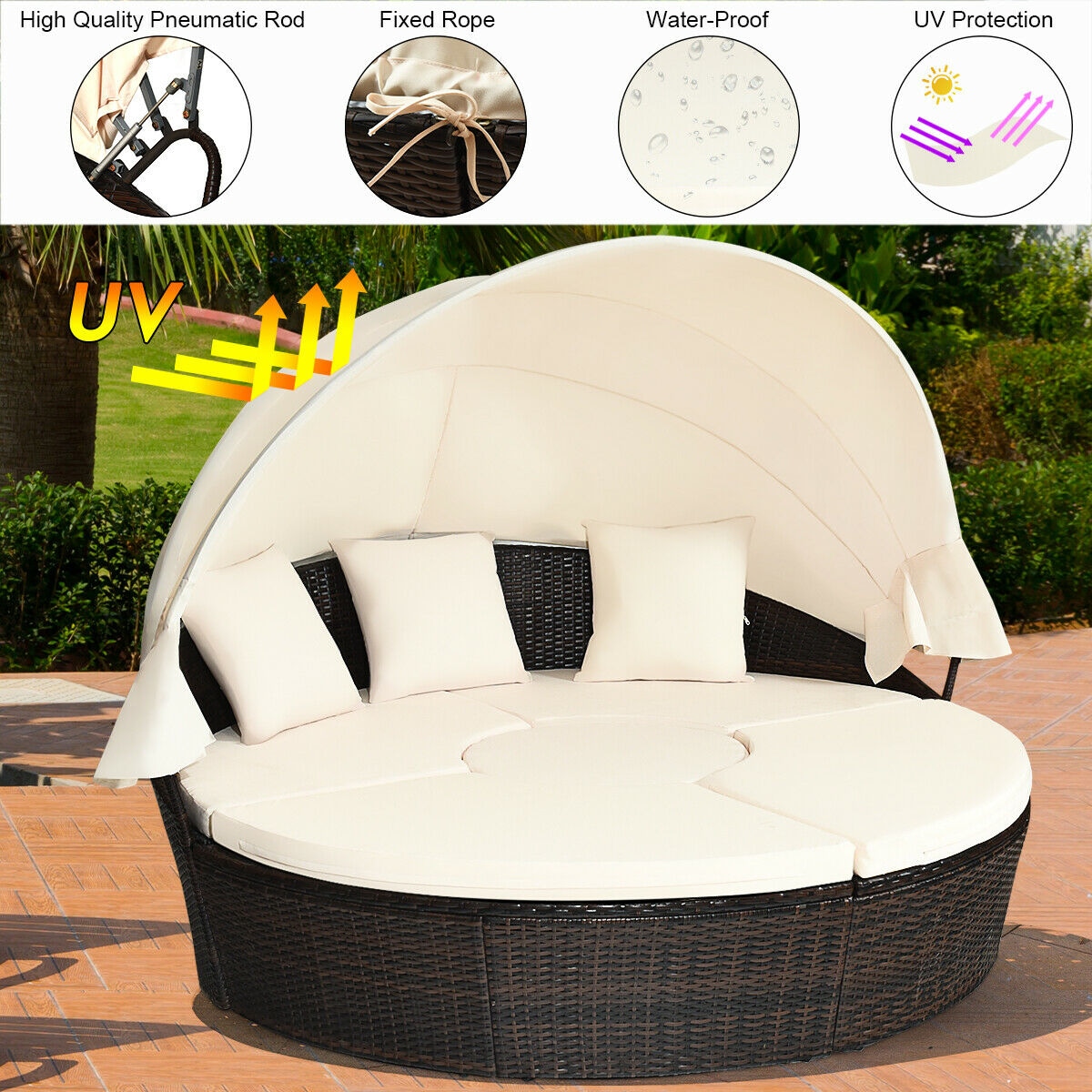 LIVIZA OUG68674BWH-X Patio-Sofas-Daybeds - View #5