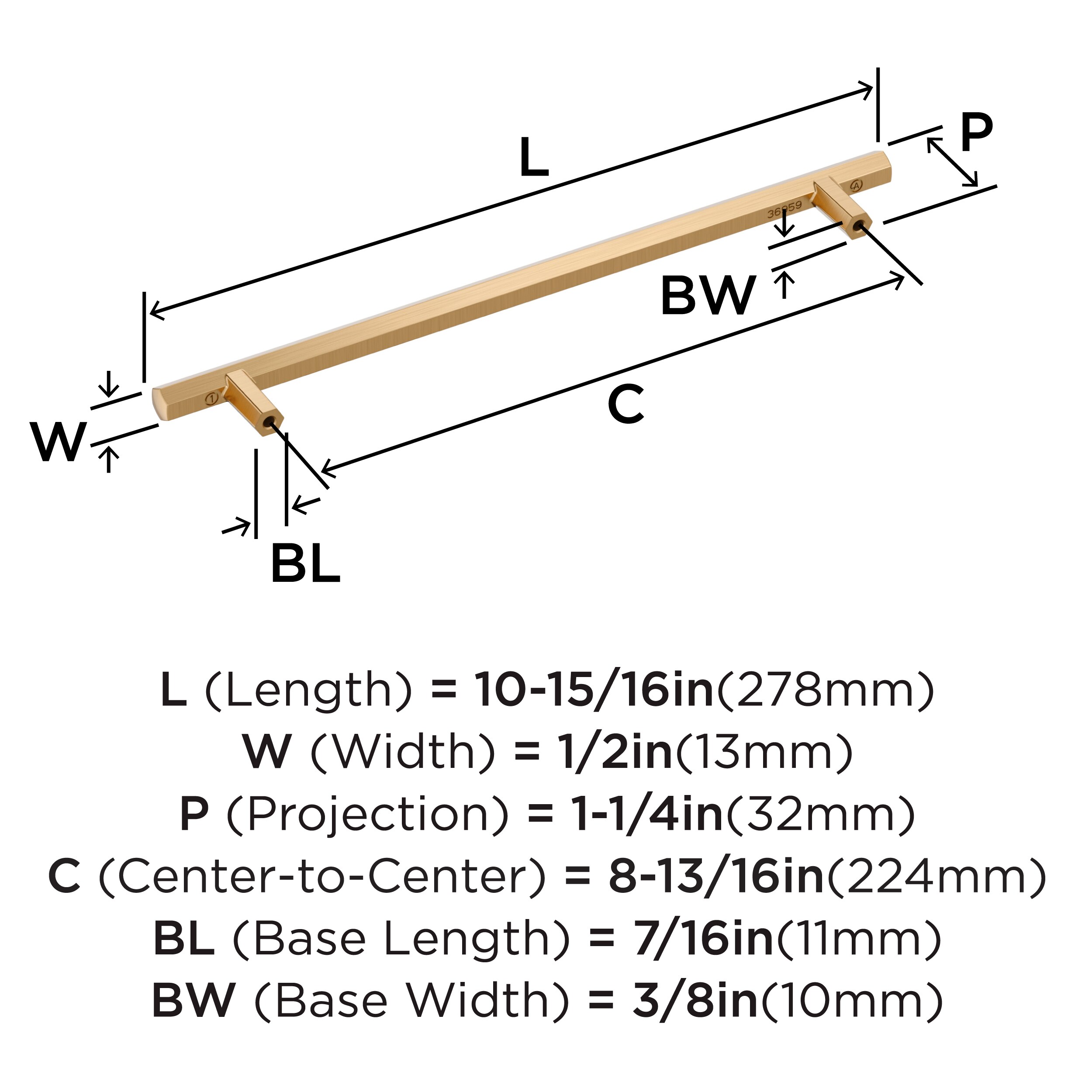 Amerock BP36959CZ Cabinet-Pulls - View #3