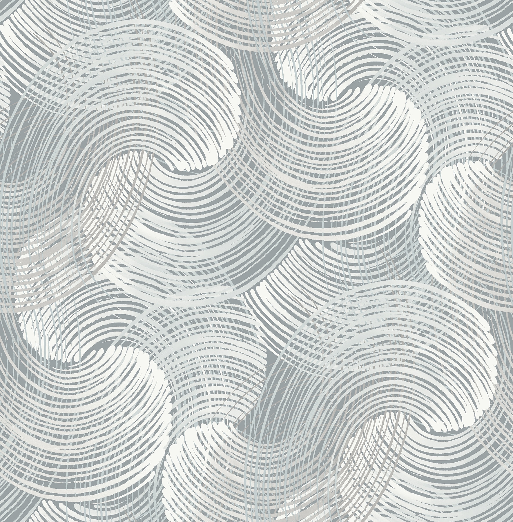Slate Swirling Geometric Non-woven Wallpaper Roll