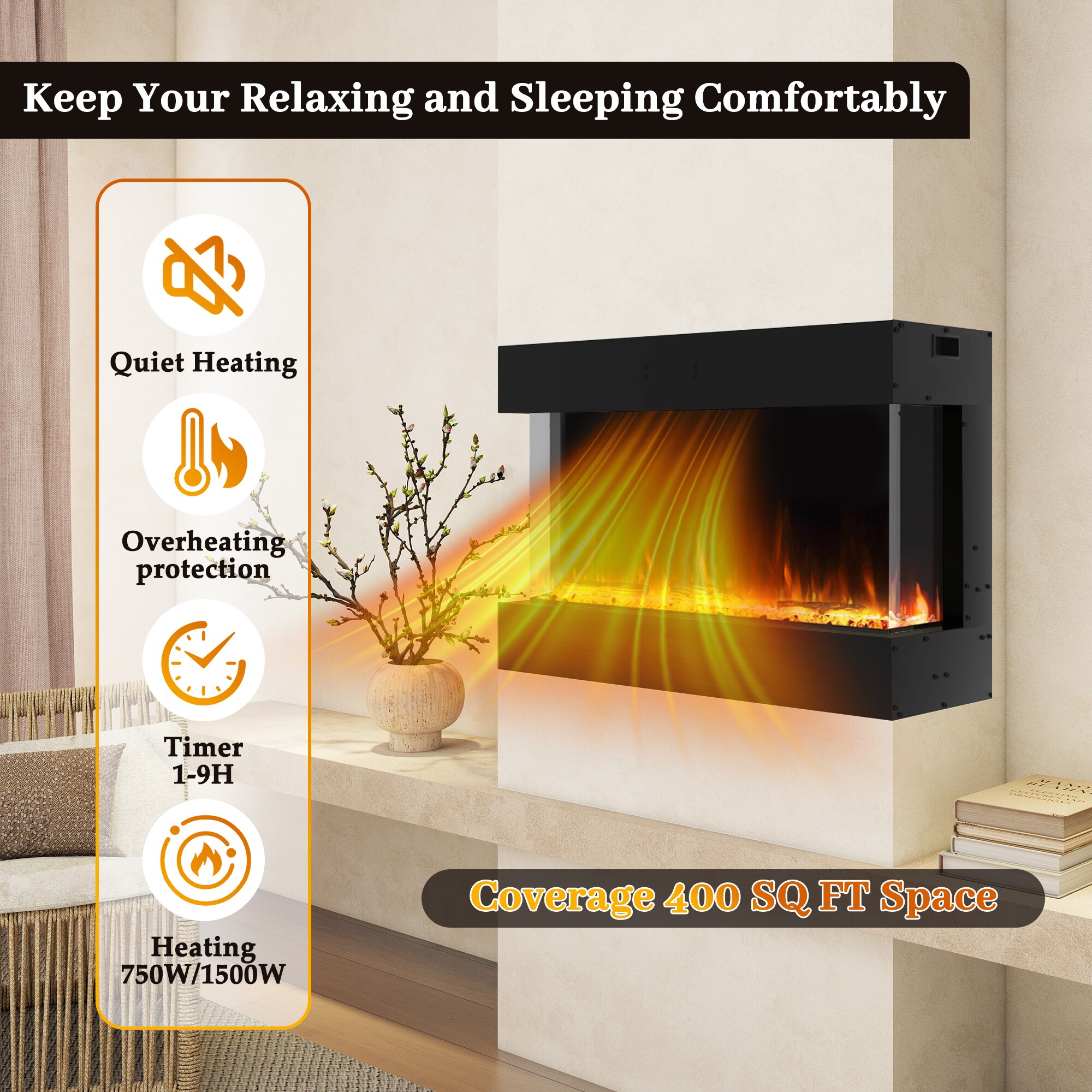 Clihome CL-0433STS36 Electric-Fireplaces - View #12