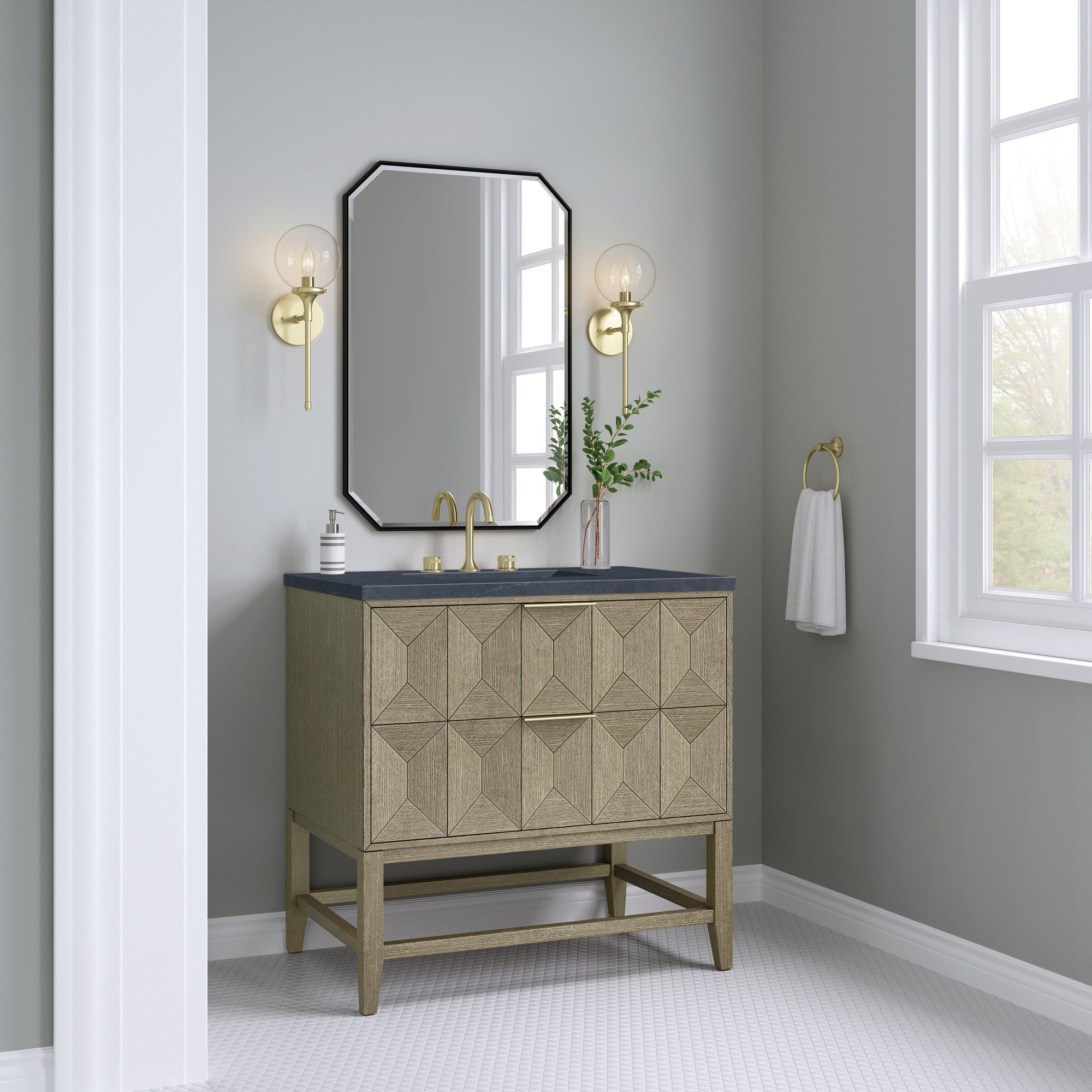 James Martin Vanities D100-V36-PBO-3CSP Bath-Vanity-Combo - View #4