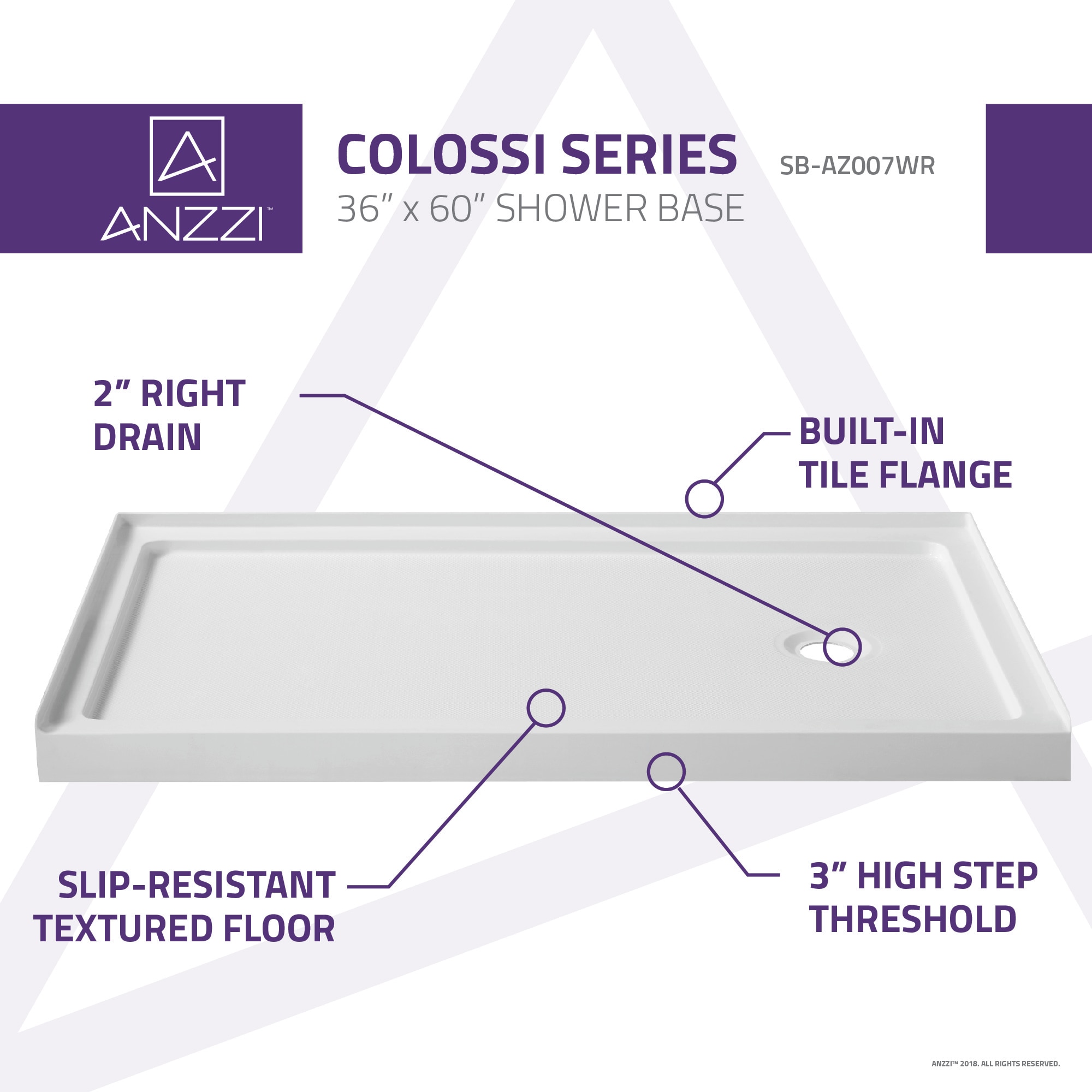 ANZZI SB-AZ007WR Shower-Floors - View #4