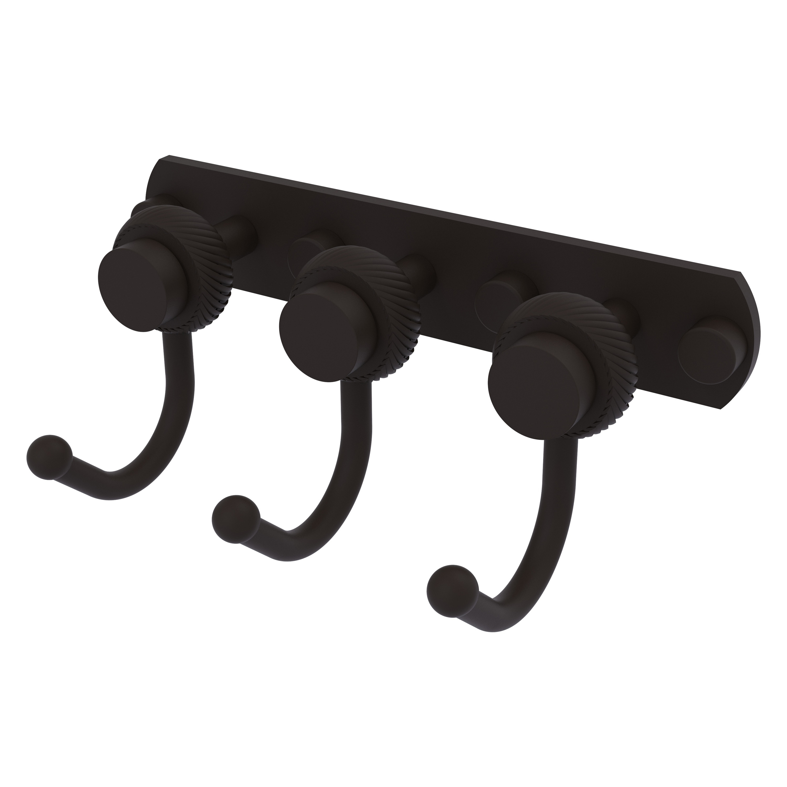 Allied Brass 920T-3-ORB Mercury Oil-rubbed Bronze Triple -Hook Wall mount Towel Hook