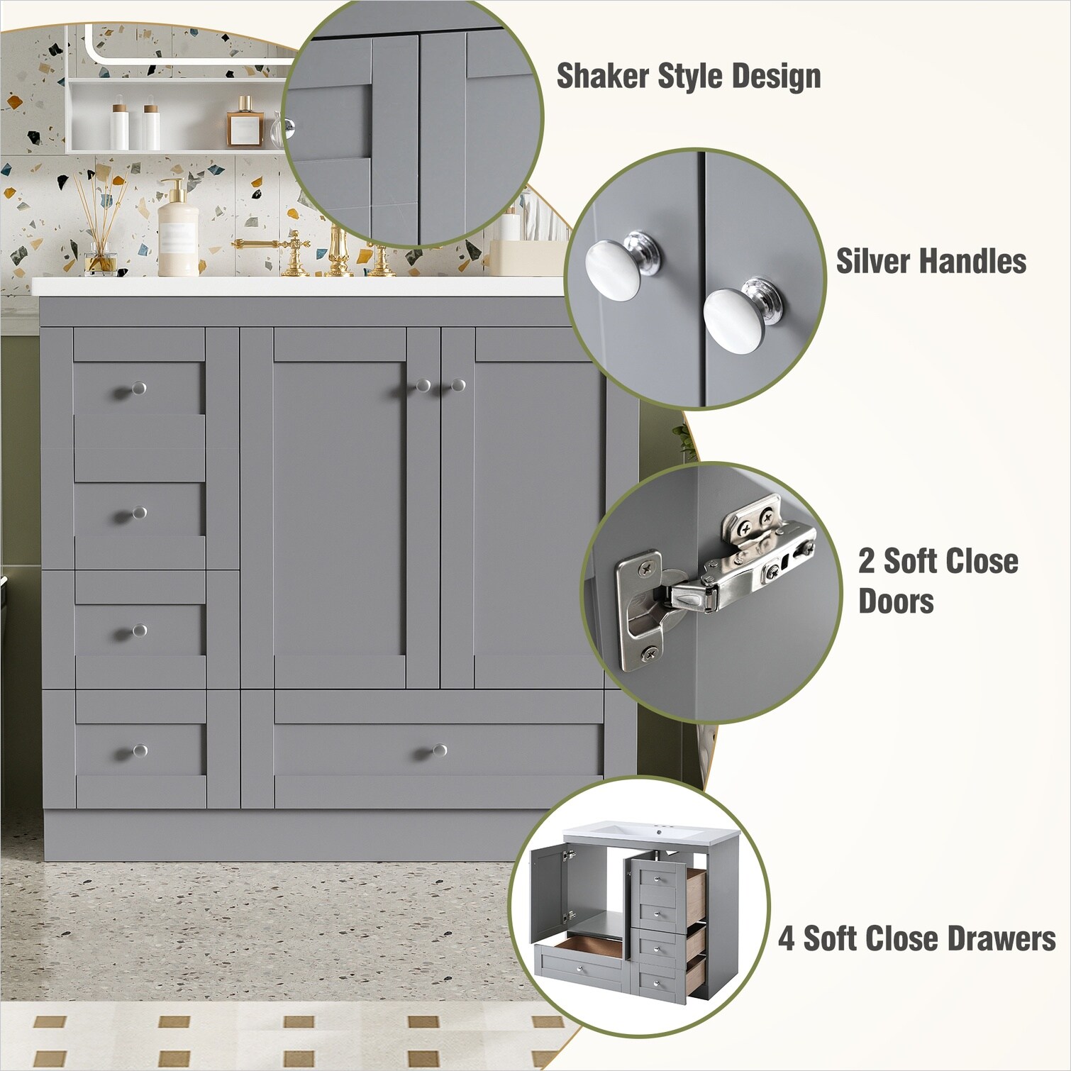 SunJet N6PDXR4ZKW7X Bath-Vanity-Combo - View #10