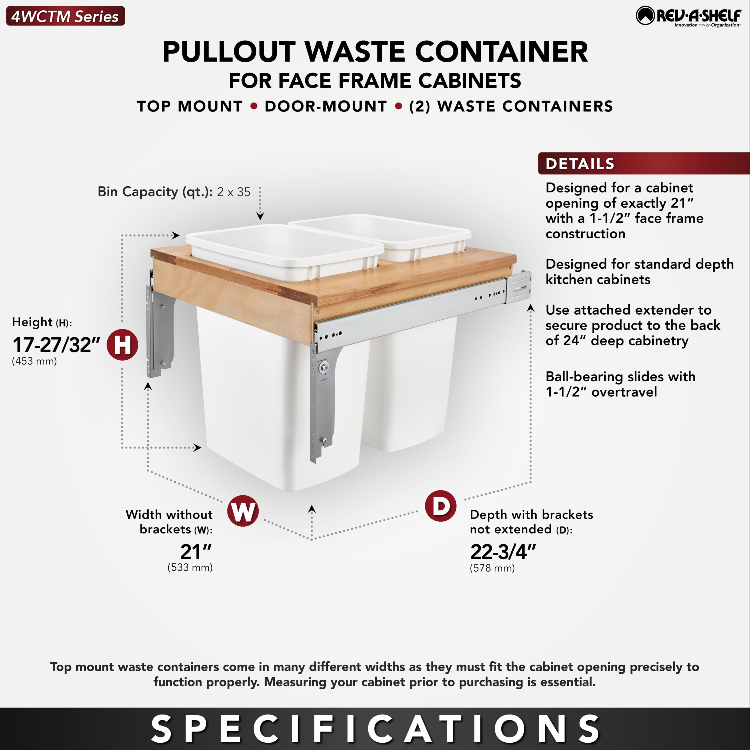 Rev-A-Shelf 189778 Pullout-Trash-Cans - View #10