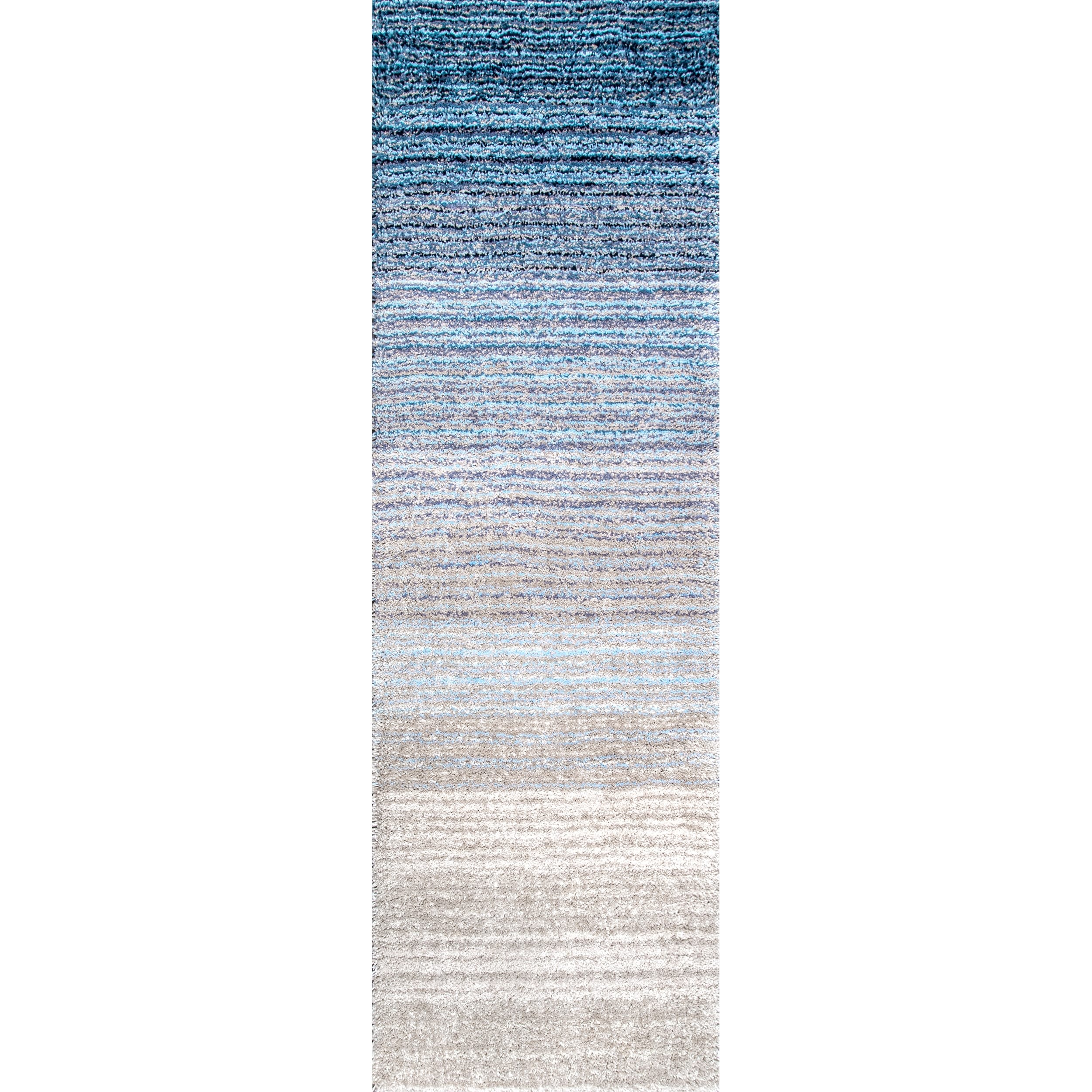 nuLOOM HJZOM2A-2608 2 x 8 (ft) Tufted Polyester Blue Rectangular Indoor Ombre Runner rug