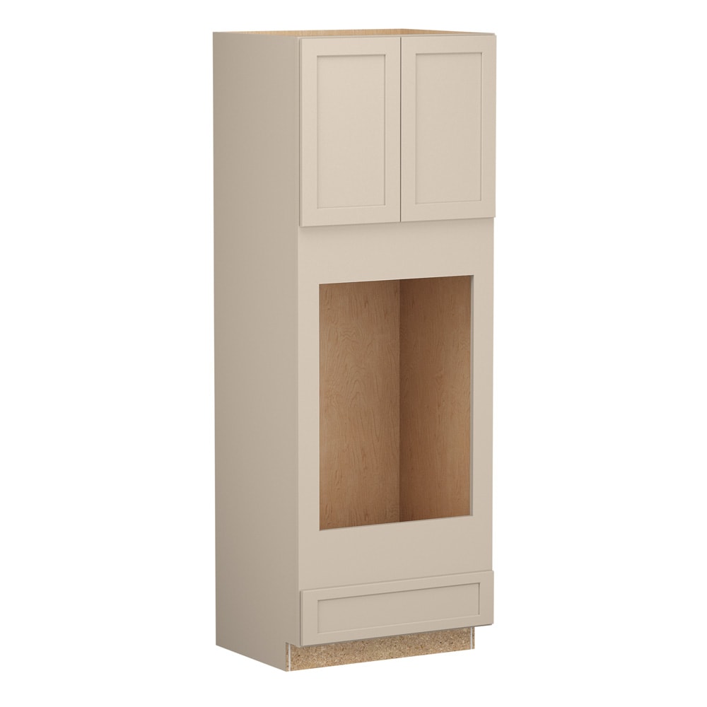 Shenandoah Breckenridge FOL 33-in W x 84-in H x 24-in D Oat Painted Double Oven Base Fully Assembled Cabinet Recessed Panel Shaker