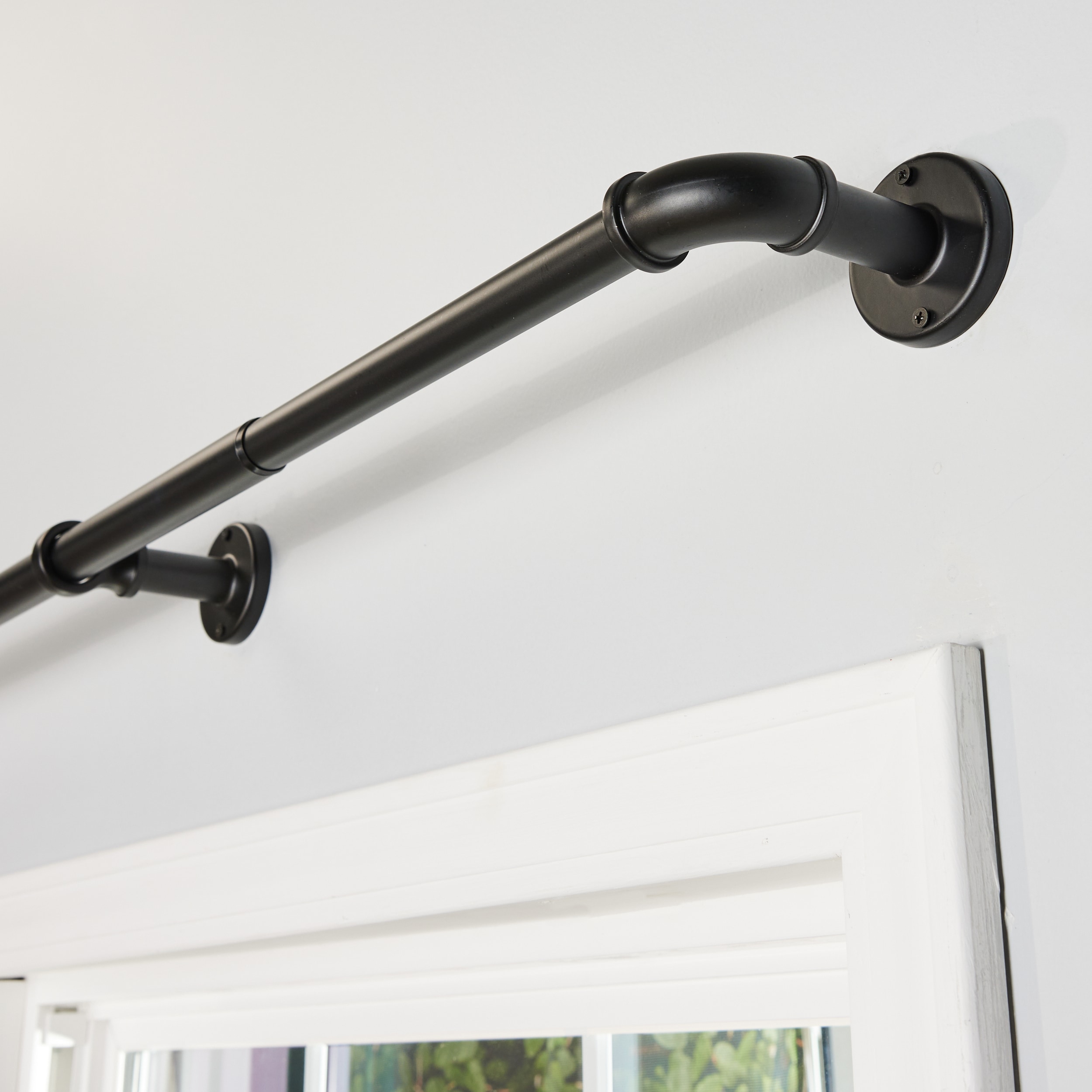 allen + roth 36-in To 72-in Black Steel Single Curtain Rod in the Curtain  Rods department at Lowes.com