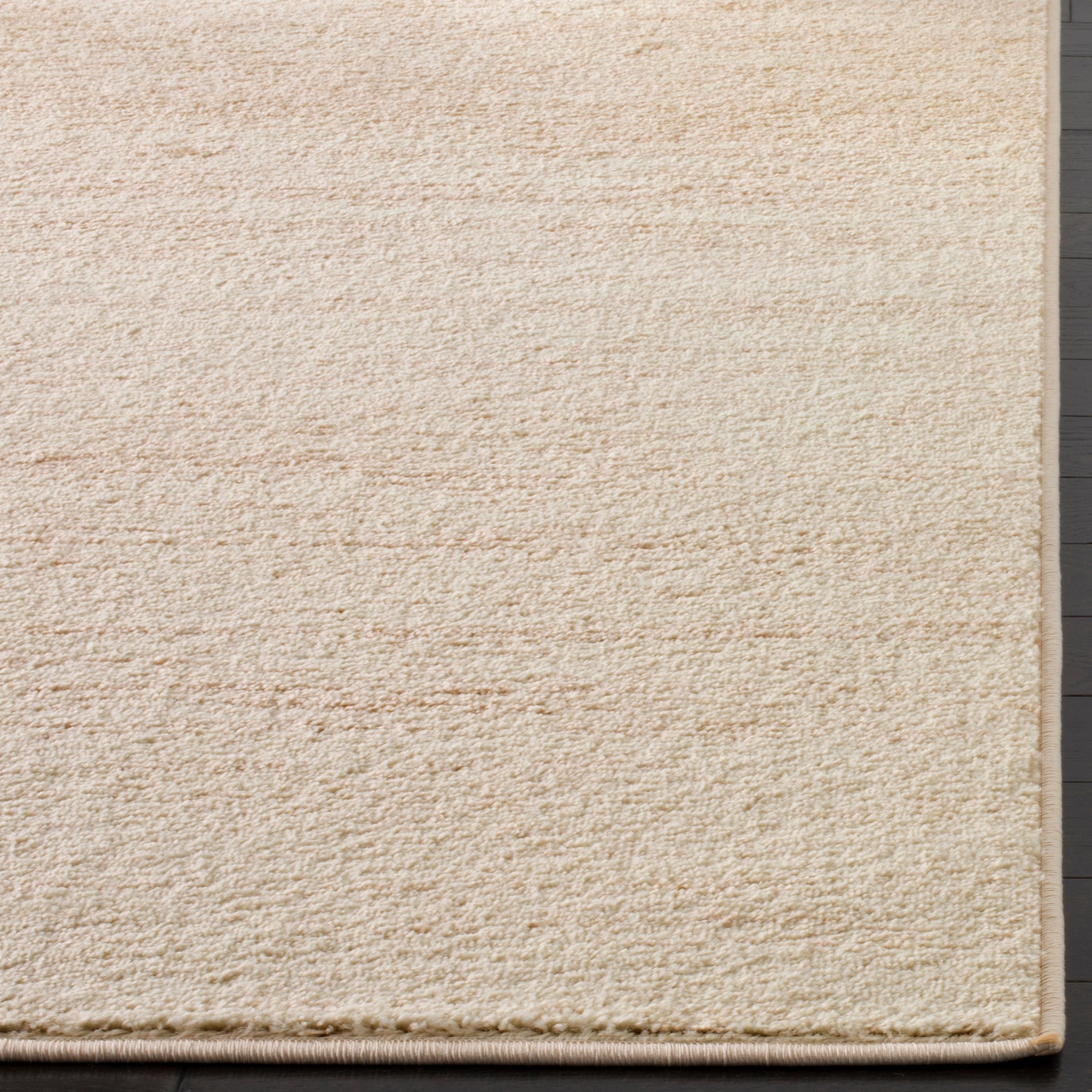Champagne and Cream 9' x 12' Synthetic Stripe Area Rug