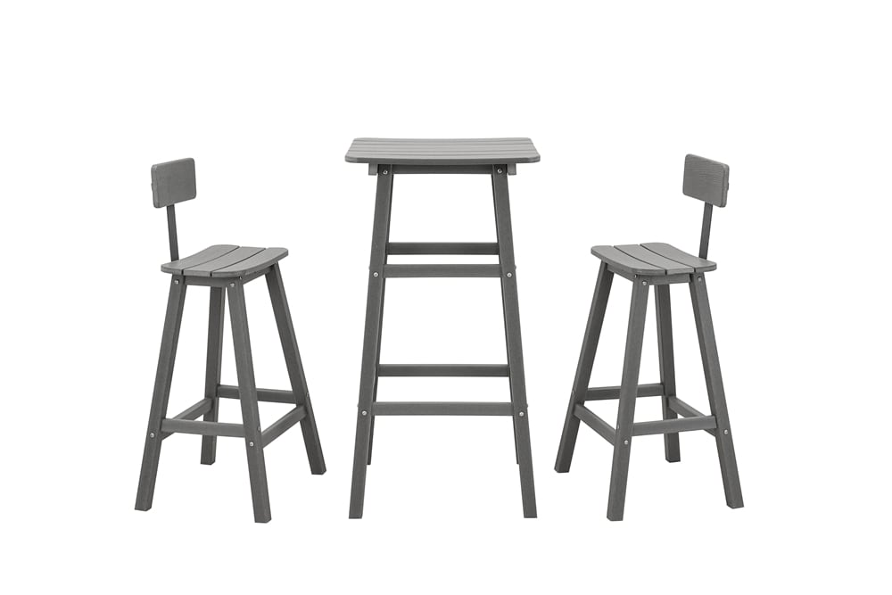 Runesay DABED-33 Grey Aluminum Patio Bar