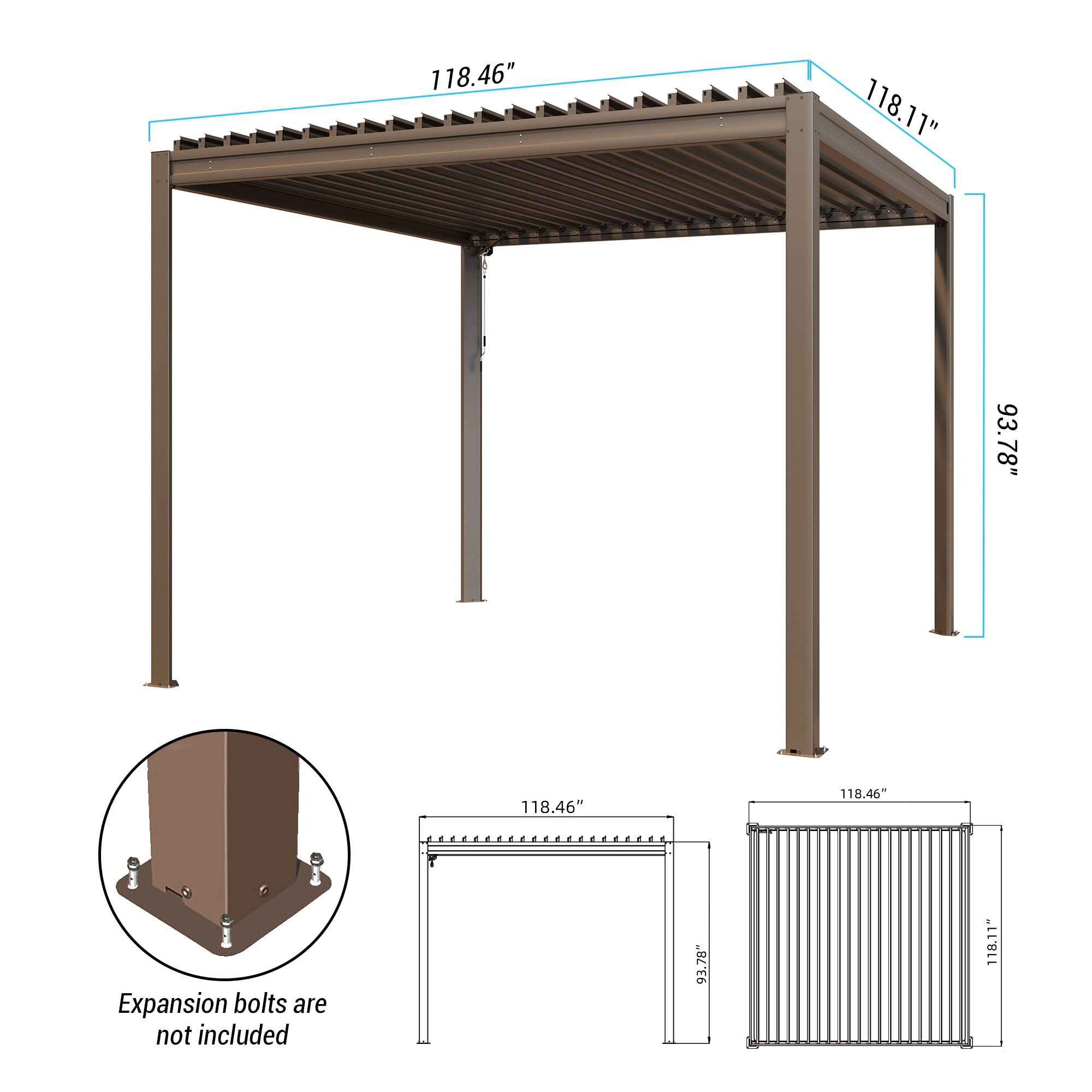 Mondawe MD-LGMF1630-BR Pergolas-2 - View #13