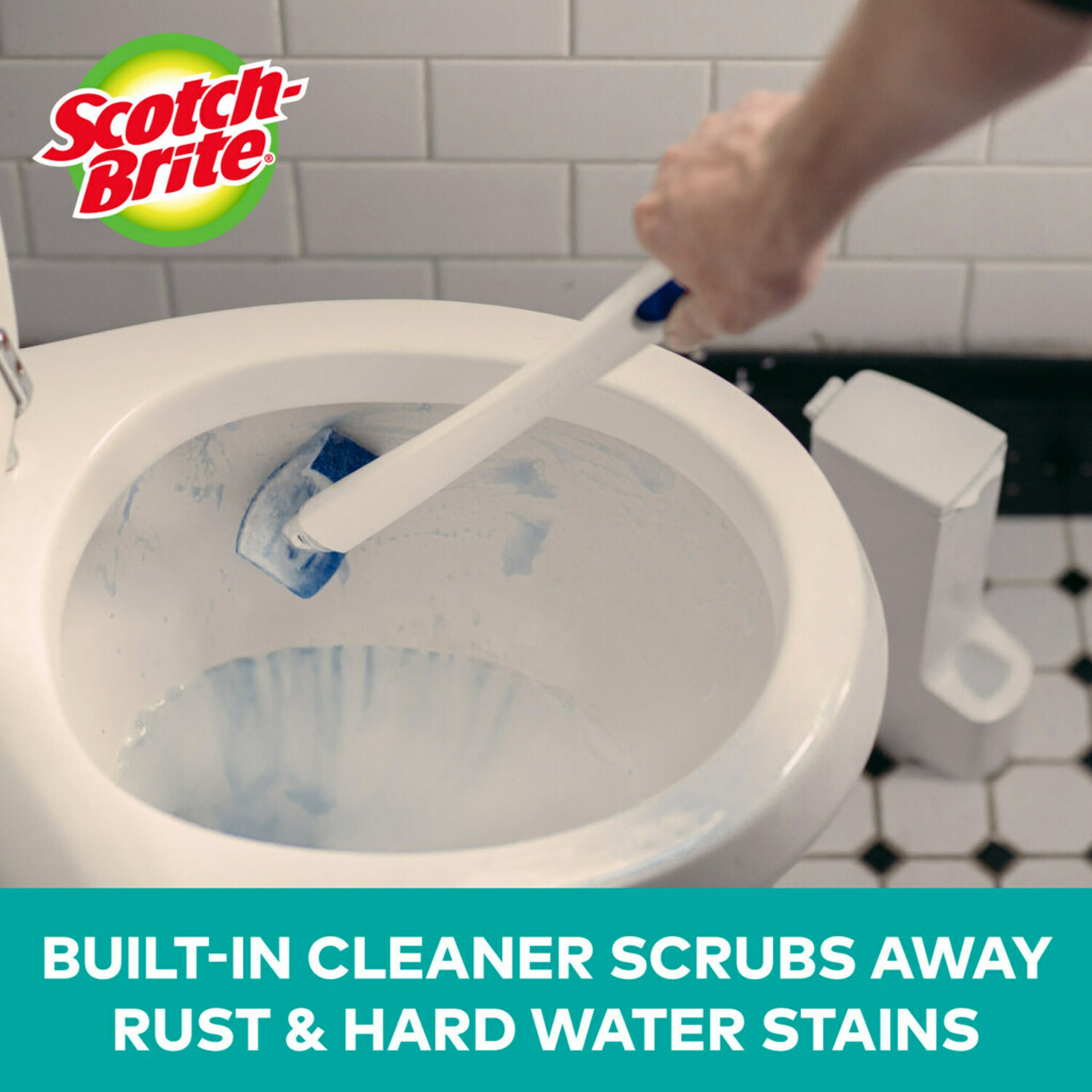 Scotch-brite Scrub & Drop Dissolvable Toilet Bowl Cleaning System - 1 Wand  & Stand And 4 Dissolvable Refill Tablets : Target