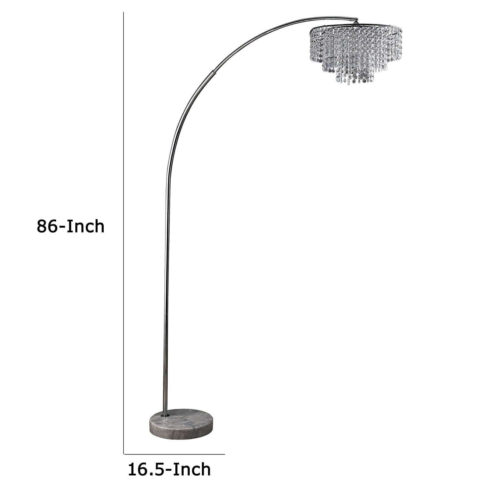 Crystal glam 2024 arc lamp