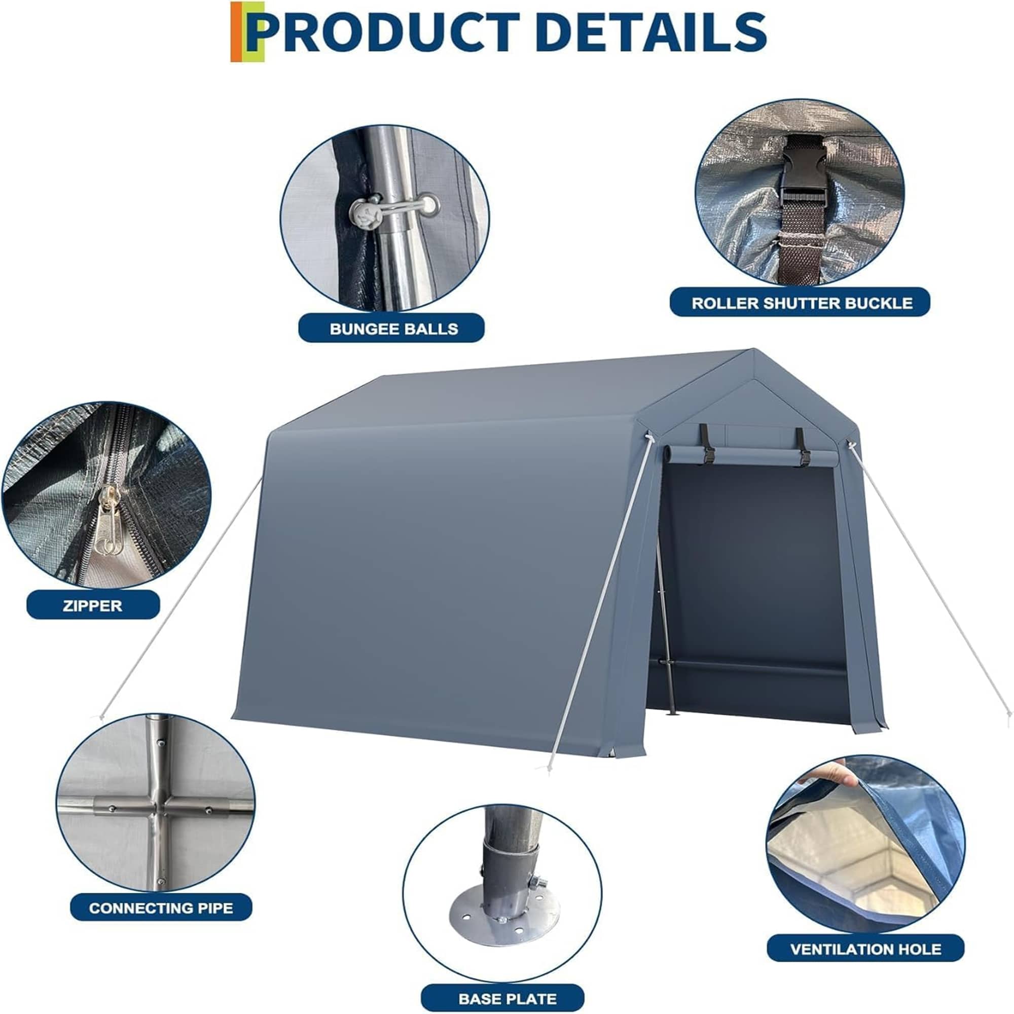 Qeetex LSHQQPPG-338EFEGU Carport-Covers - View #4