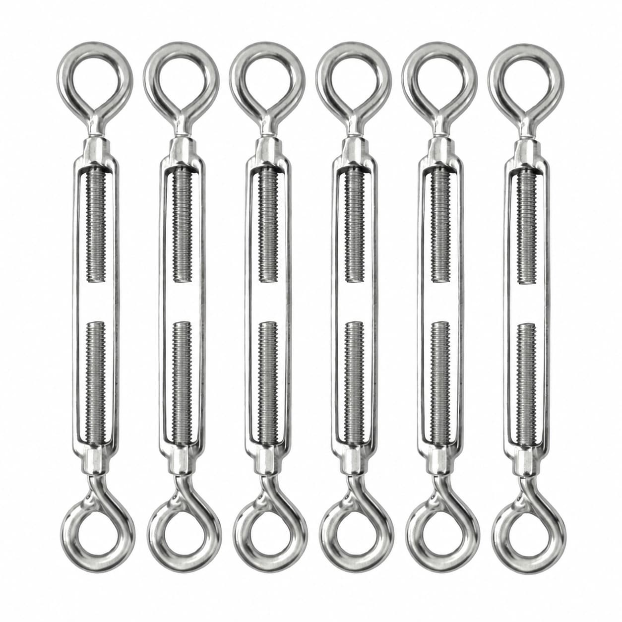 Vrbgify  High PQ Stainless Steel Turnbuckle Tensioner Heavy Duty Eye and Eye Turnbuckle for Cable Tent Installation Sun Shade Gardening Decoration