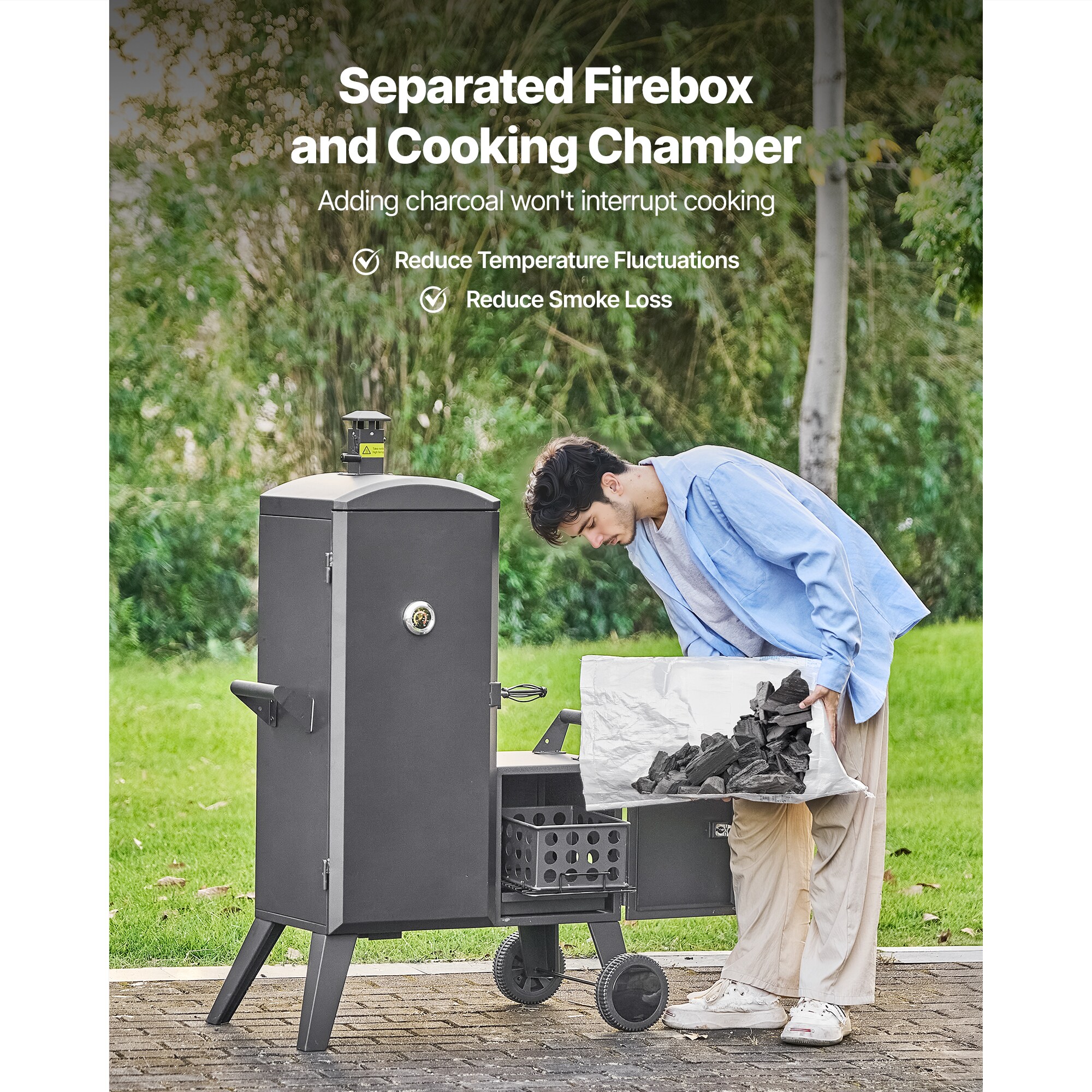VEVOR SCMTYXL16INC19272V0 Charcoal-Smokers - View #2
