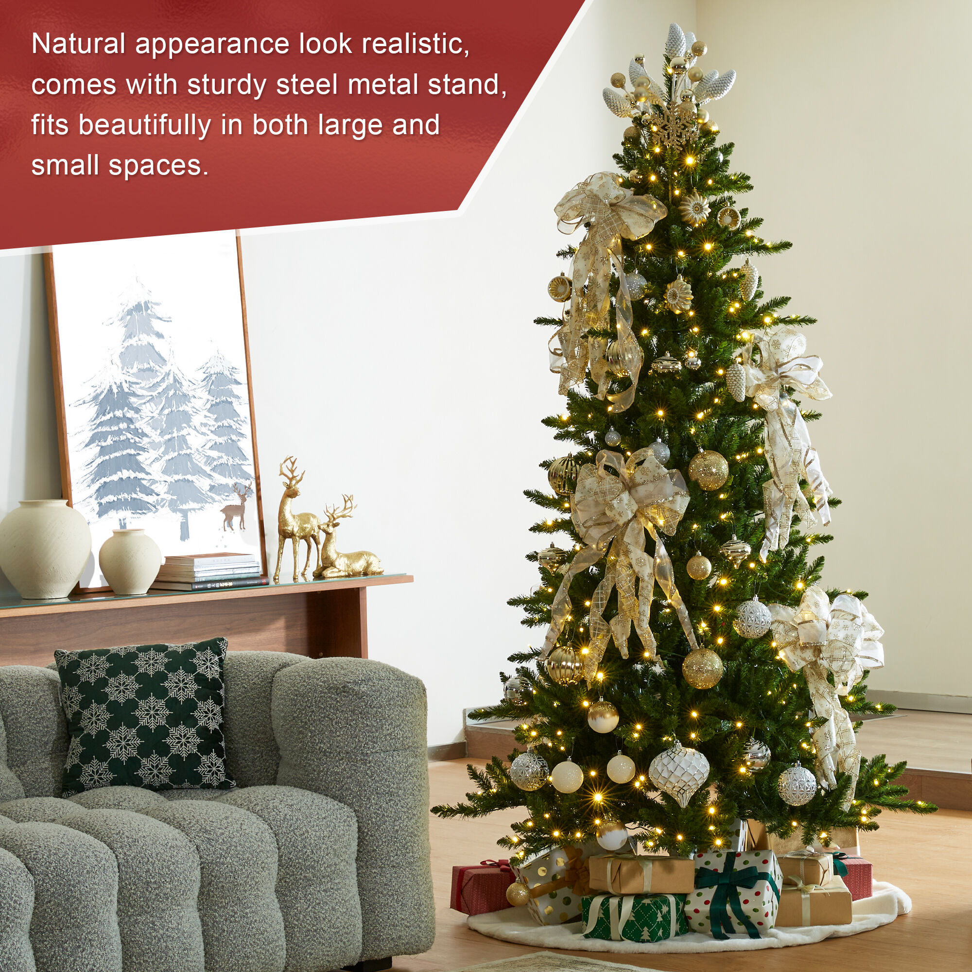 Glitzhome 2014600161 Artificial-Christmas-Trees - View #4