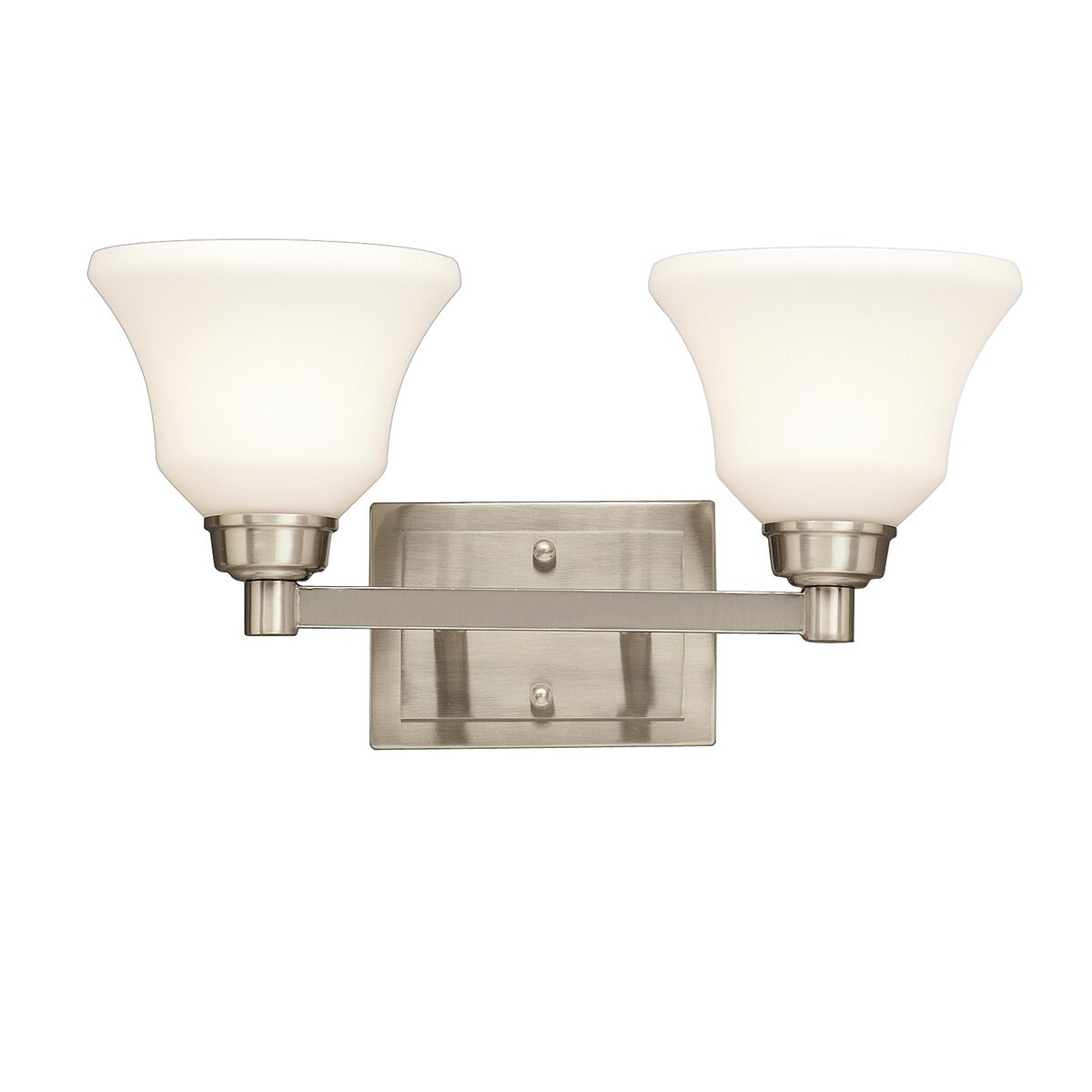 Kichler 5389NI Langford 17.5-in 2 -Light Brushed Nickel Transitional Vanity light