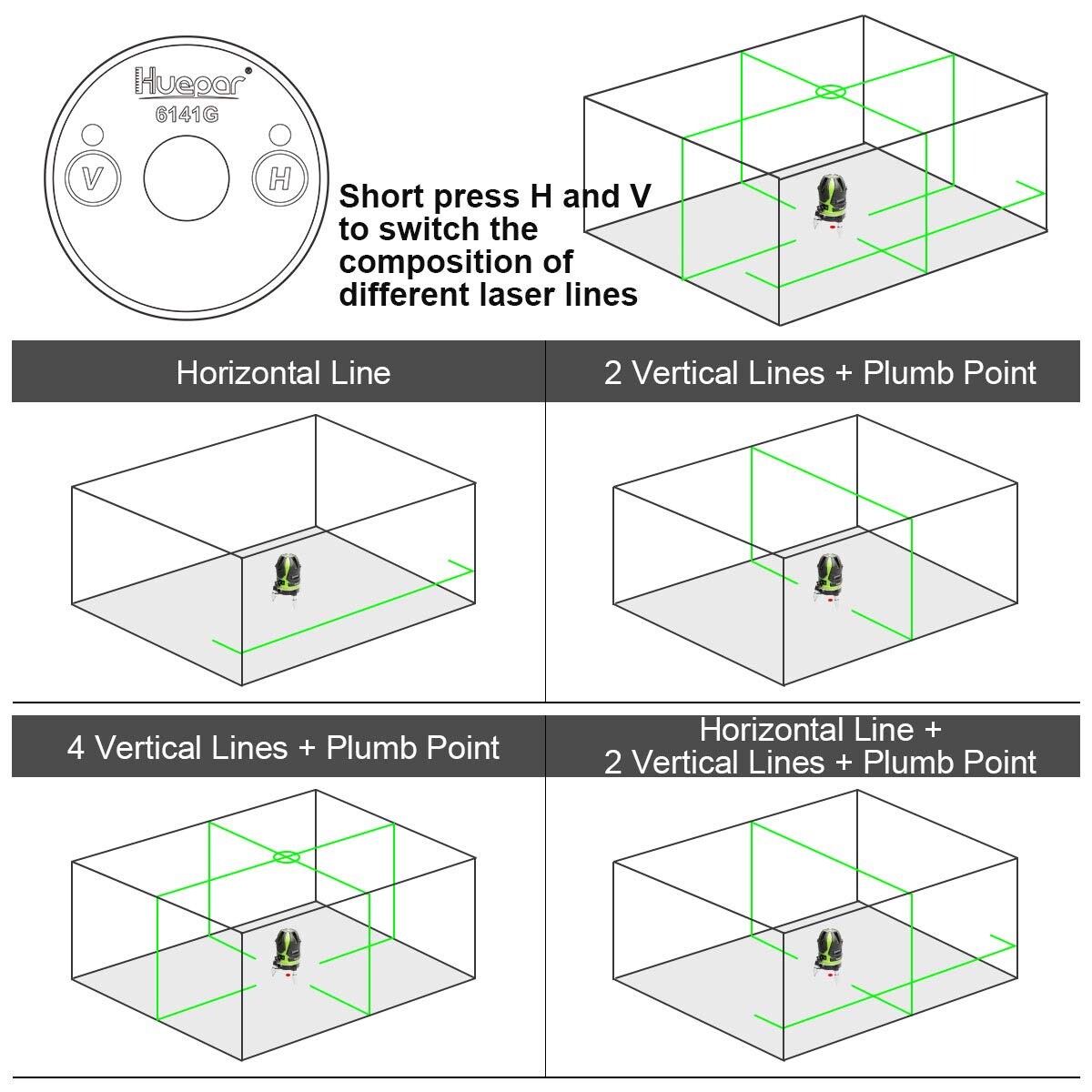 Huepar 6141G Laser-Level - View #2