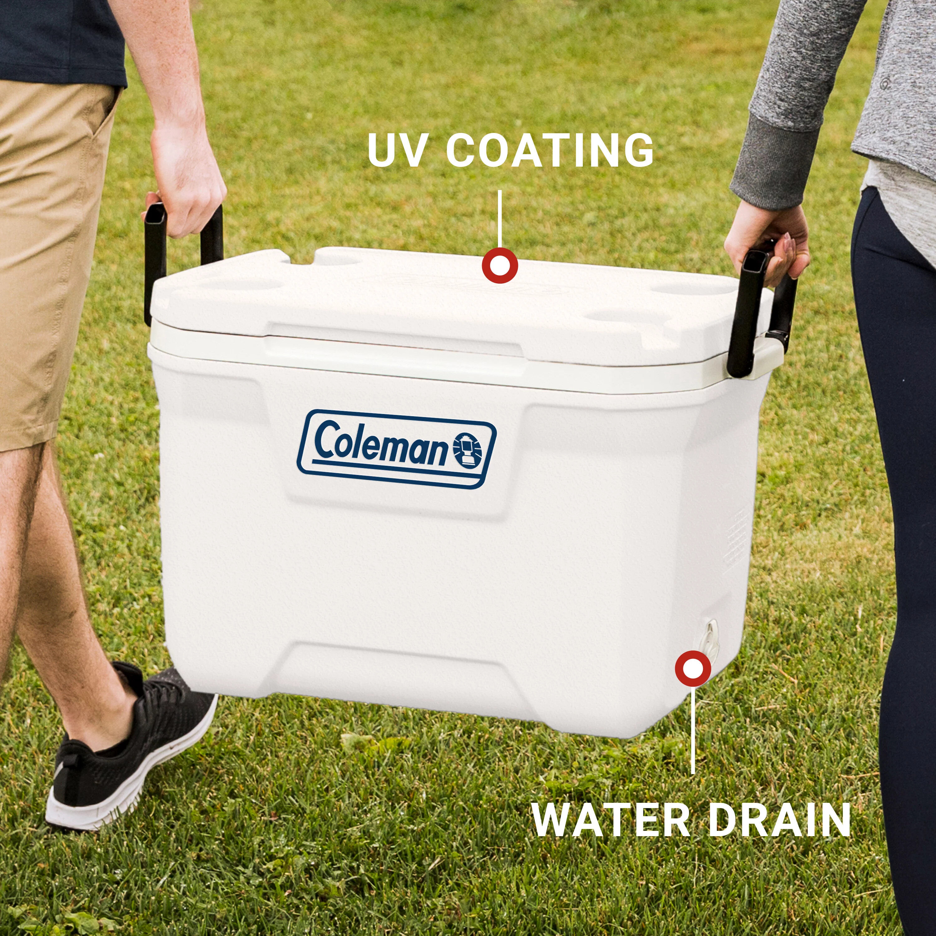 Lifoam White 24 Can Nested Cooler - Detachable Lid, Hard