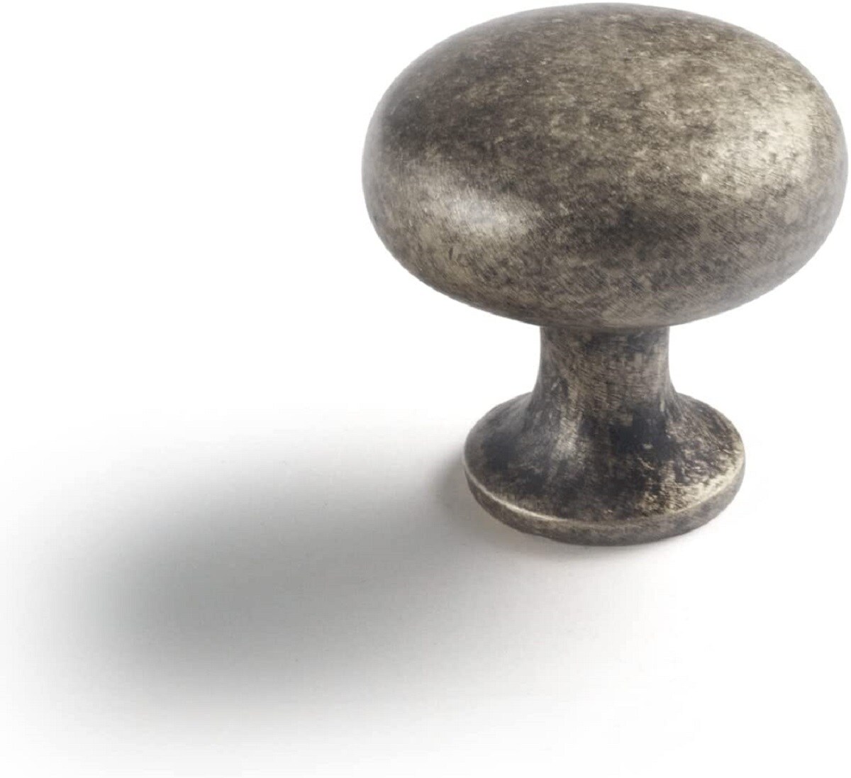 Miaokesen 901GY 1-3/16-in Antique Silver Round Classic Cabinet Knob 6 -Pack