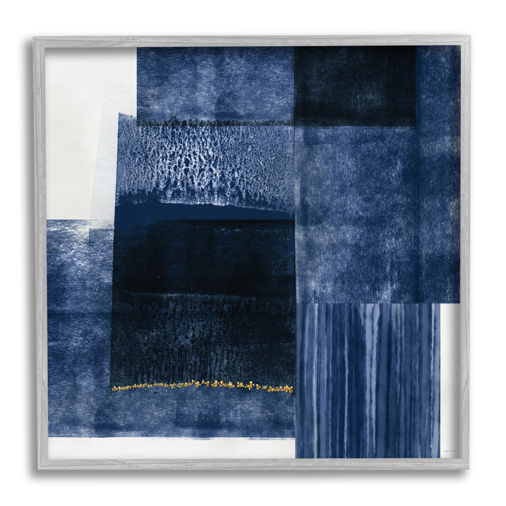Stupell Industries AE-967-GFF-17X17 Linda Woods Framed 17-in H x 17-in W Abstract Print