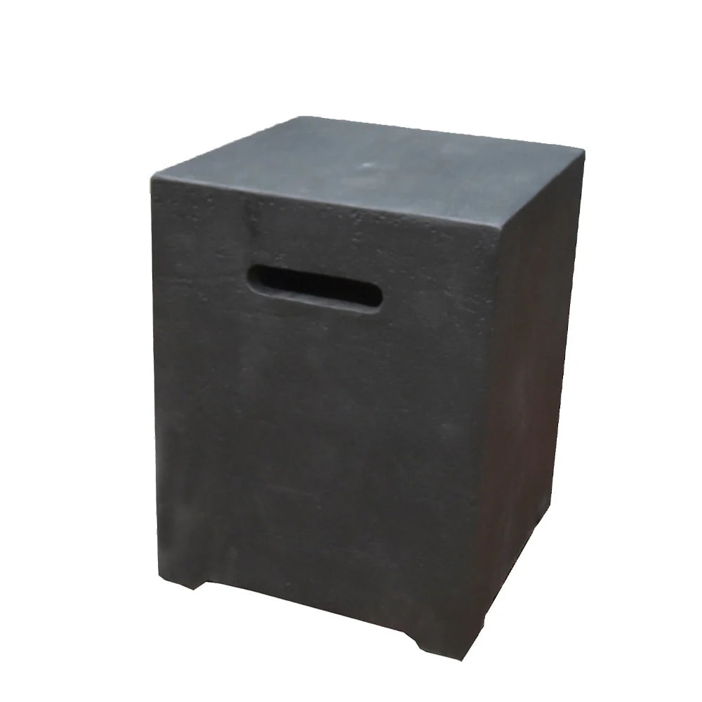 Elementi ONB016DG-1 Dark Gray Concrete Fire Pit Propane tank cover