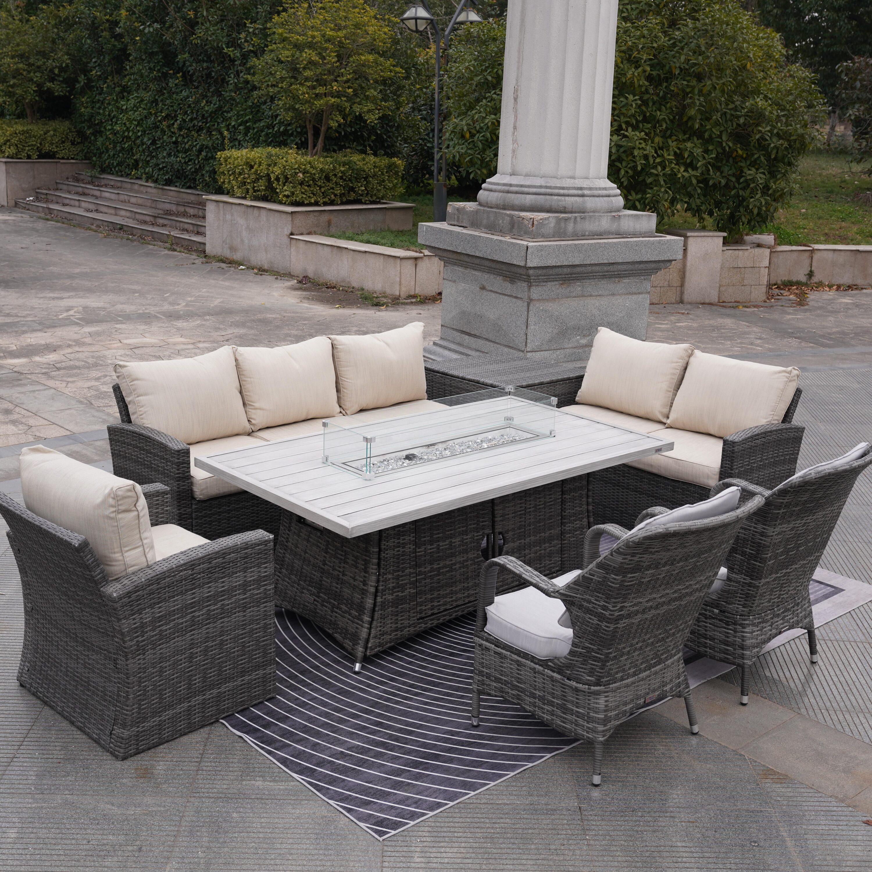Direct Wicker DWG-1403B06RA009-G Patio-Dining-Sets - View #7