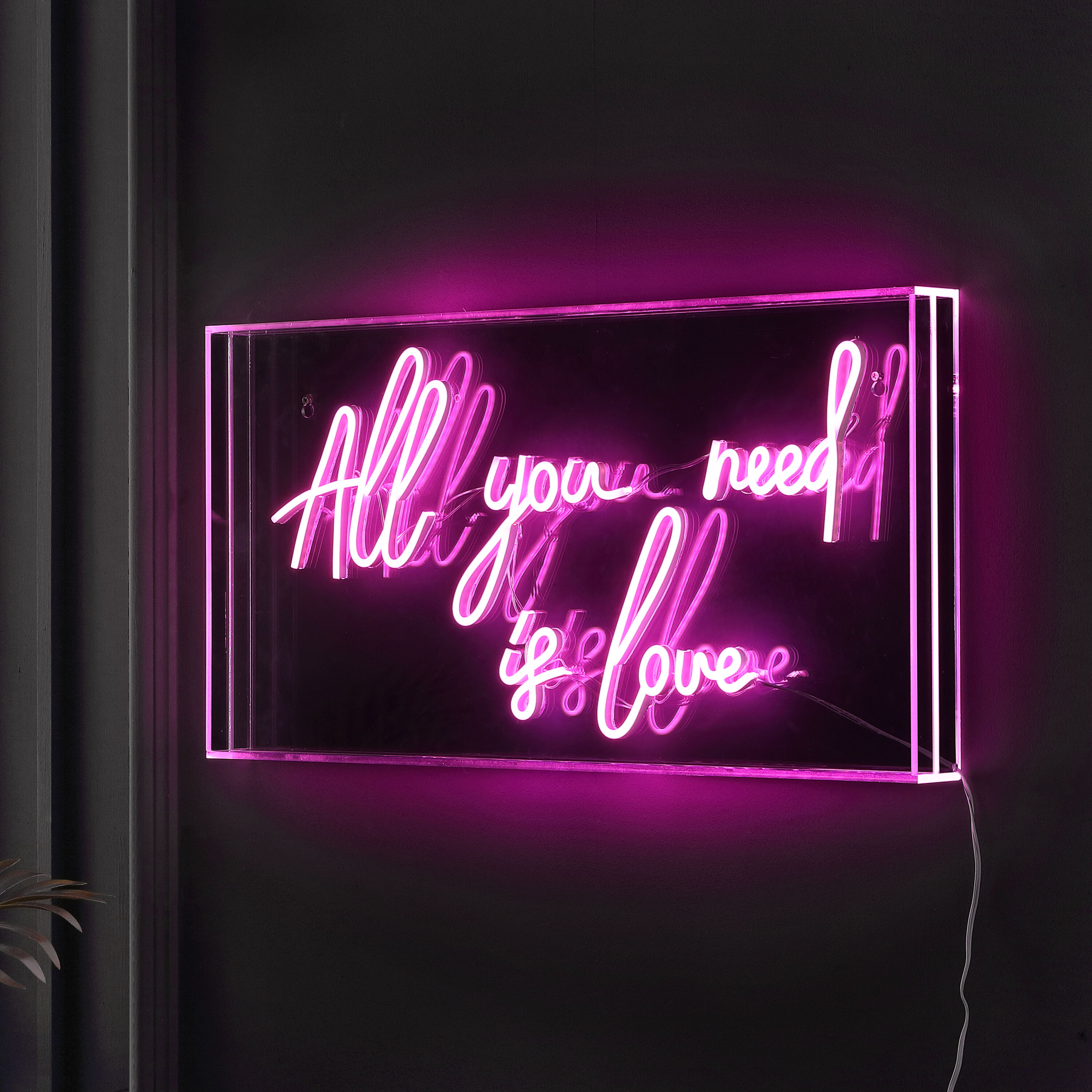 JONATHAN Y All You Need Is Love 11.75-in Constant Neon Heart Lighted ...