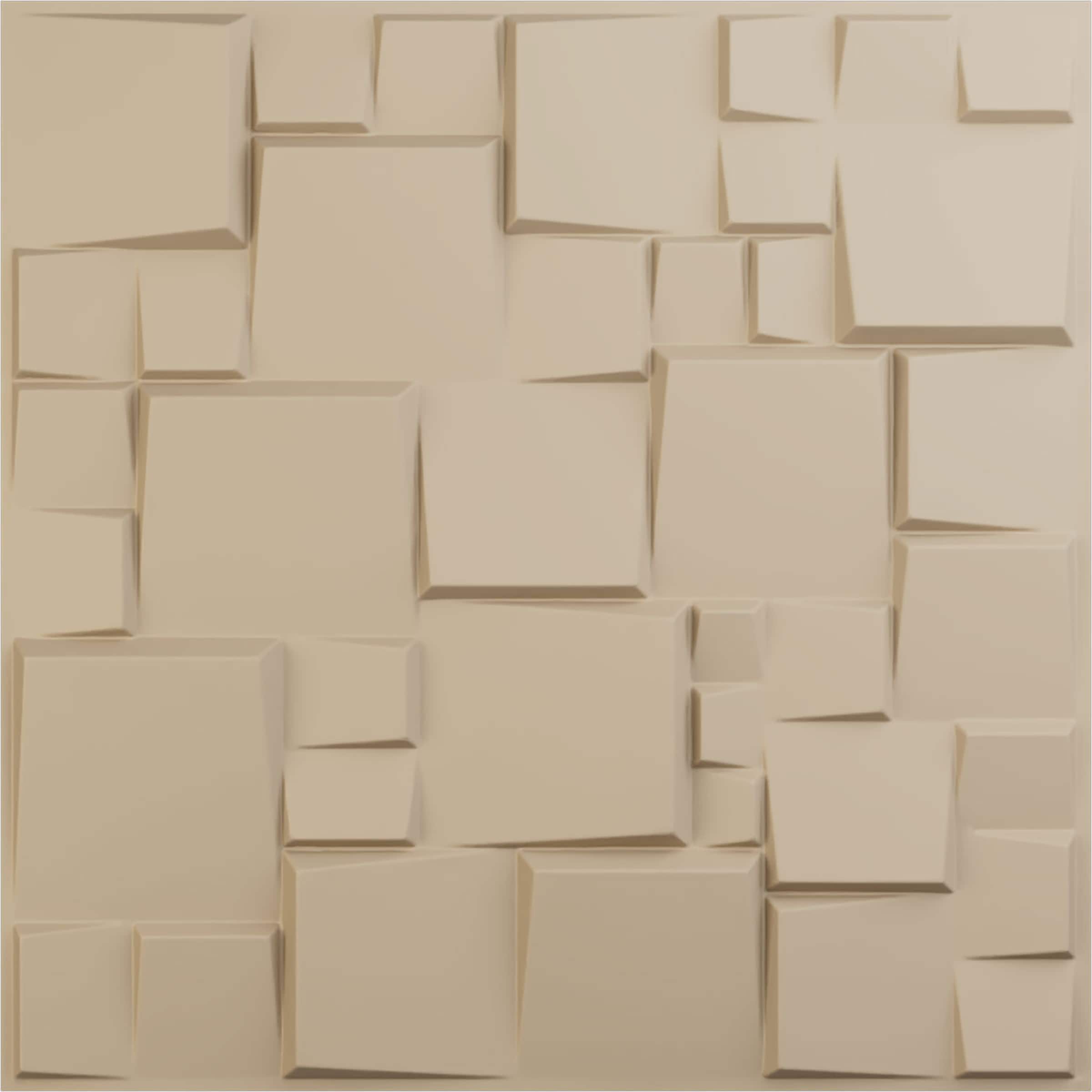 Ekena Millwork WP20X20MSGBE 19-5/8-in x 19-5/8-in Embossed Paintable/Stainable Brown/Tan PVC Abstract Wall Panel ( 2.67-sq ft )