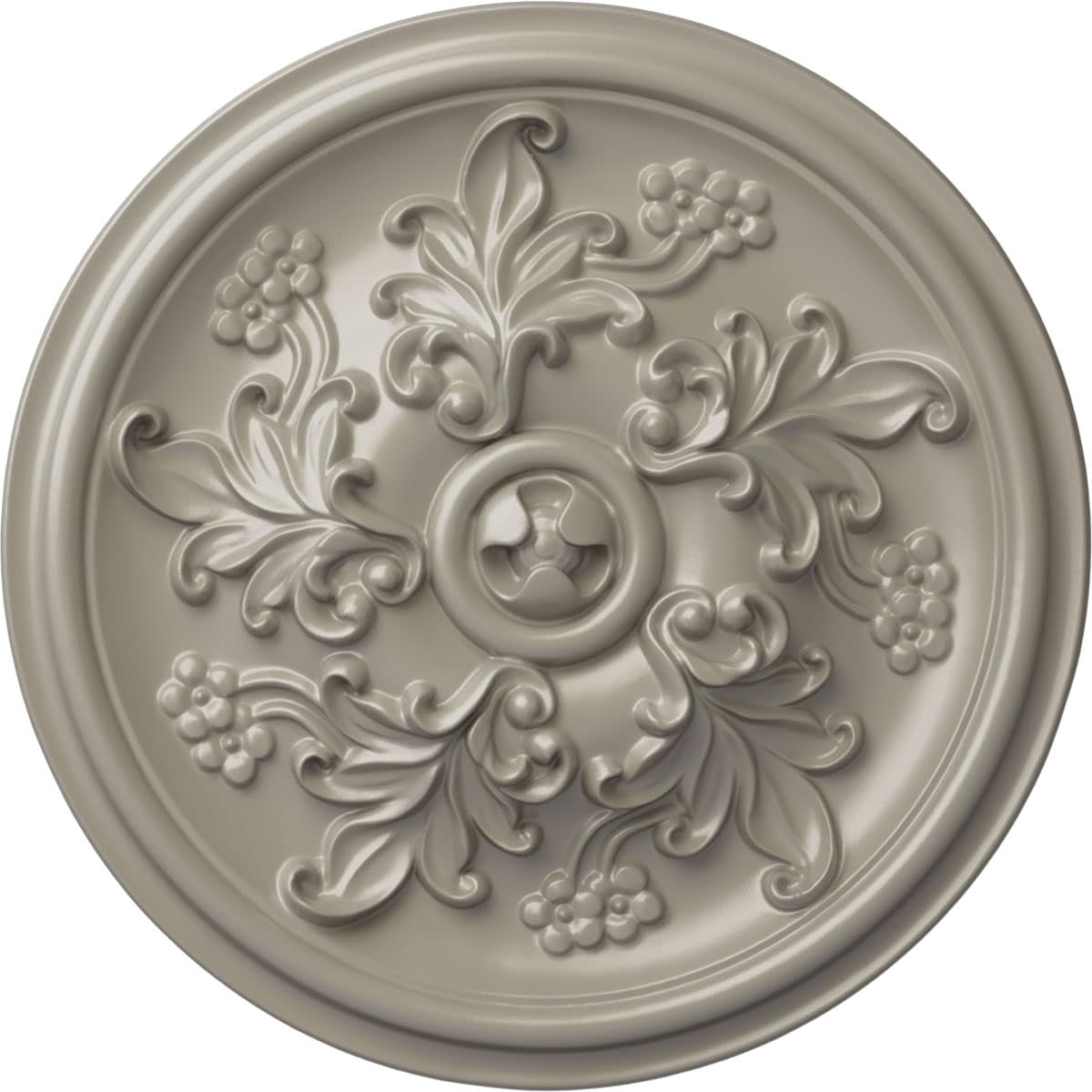 Ekena Millwork CM14KTPWS Katheryn 14.5-in W x 14.5-in L Painted Pearl White Polyurethane Whole Ceiling Medallion