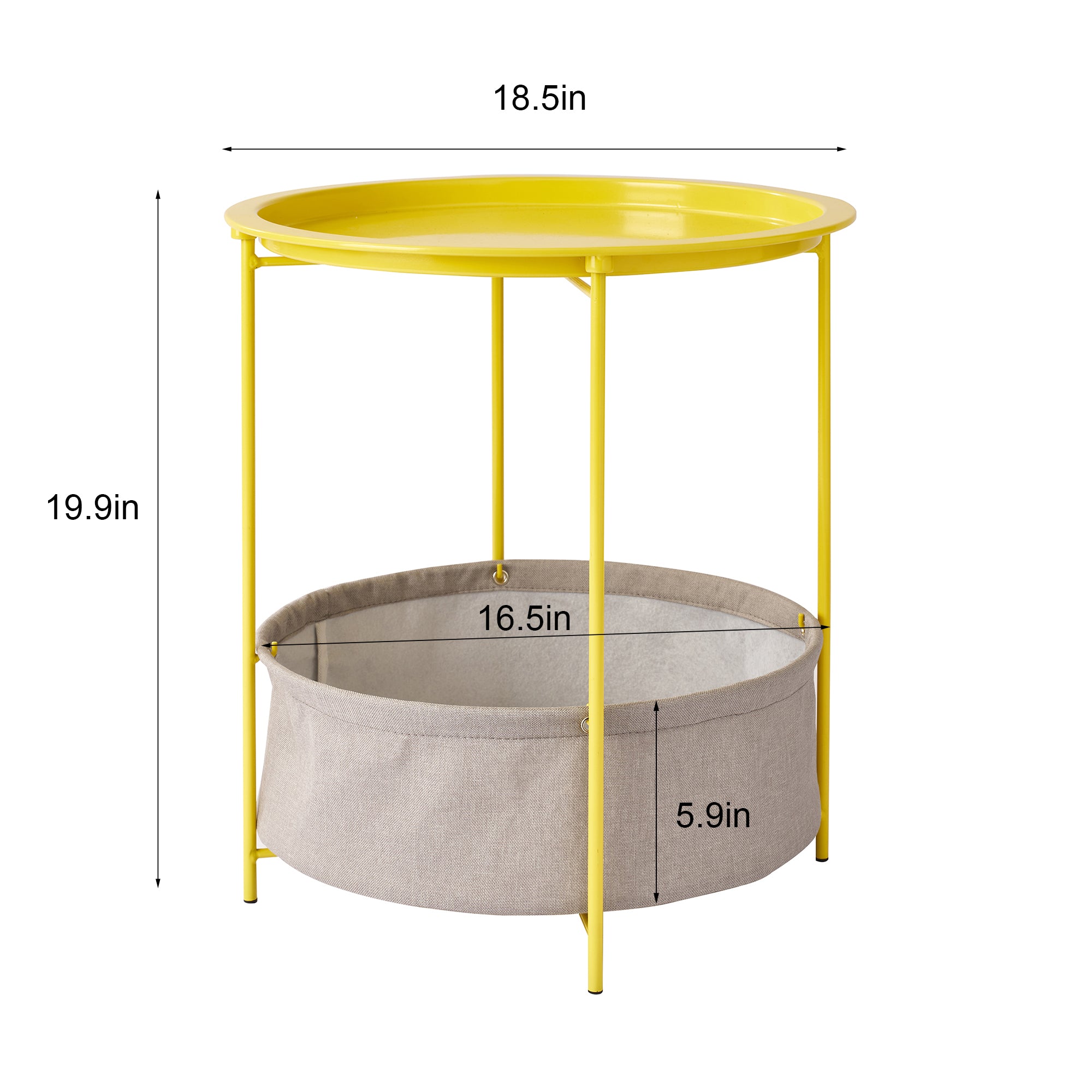 Vecelo LOE-XJM-MD02-YEW End-Tables - View #3