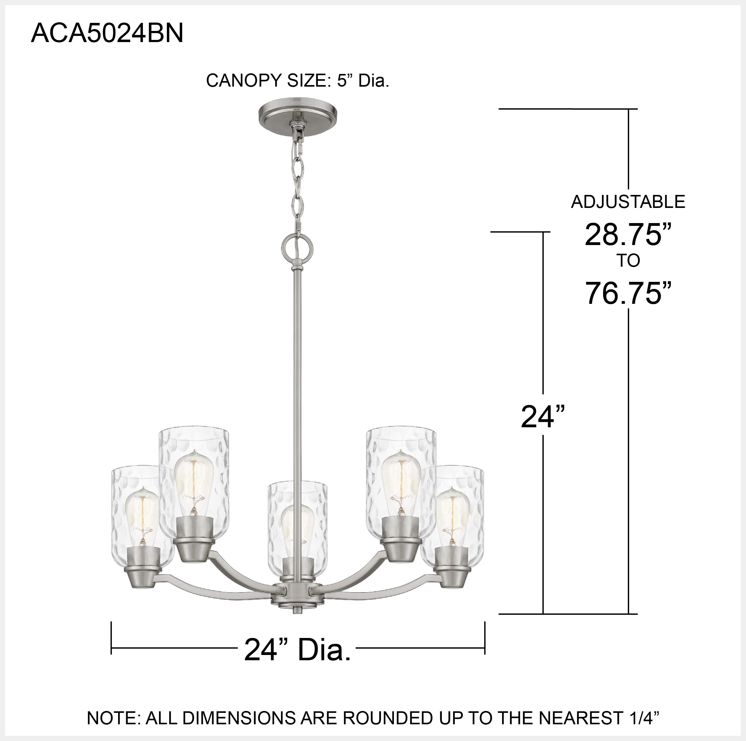 Quoizel Acacia 5-Light Brushed Nickel Transitional Damp Rated ...