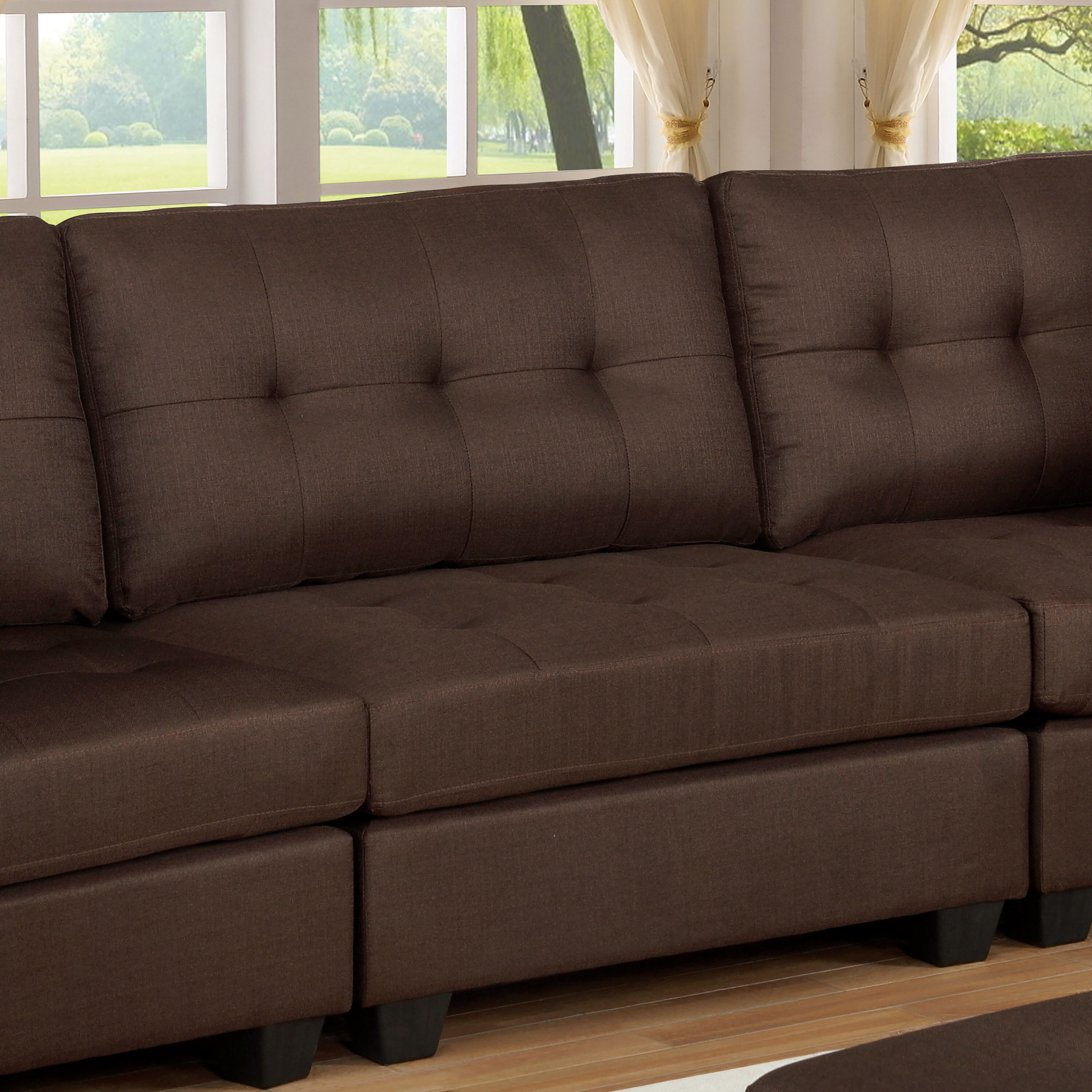 Furniture of America IDF-6957BR-AC Waltham Casual Brown Accent Chair