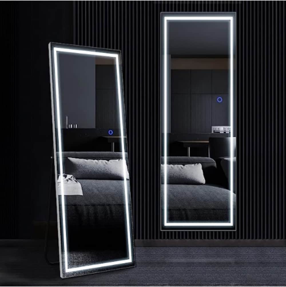 Garvee PHO-11TNPFTP 19.49-Inches W x 69.9-Inches H Rectangle Black Framed Full Length Lighted Wall Mirror