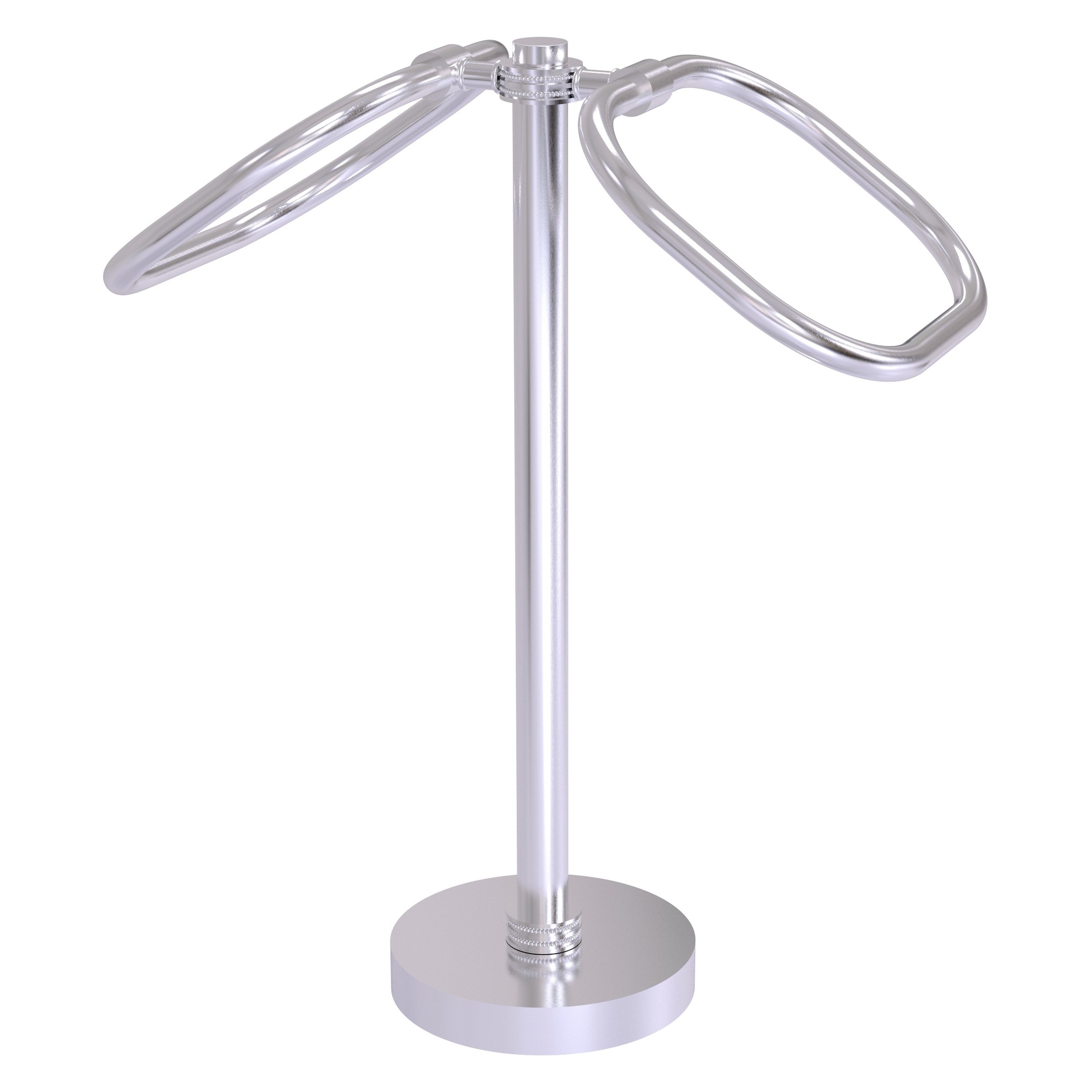 Allied Brass TB-20D-SCH Satin Chrome Freestanding countertop Double Towel Ring