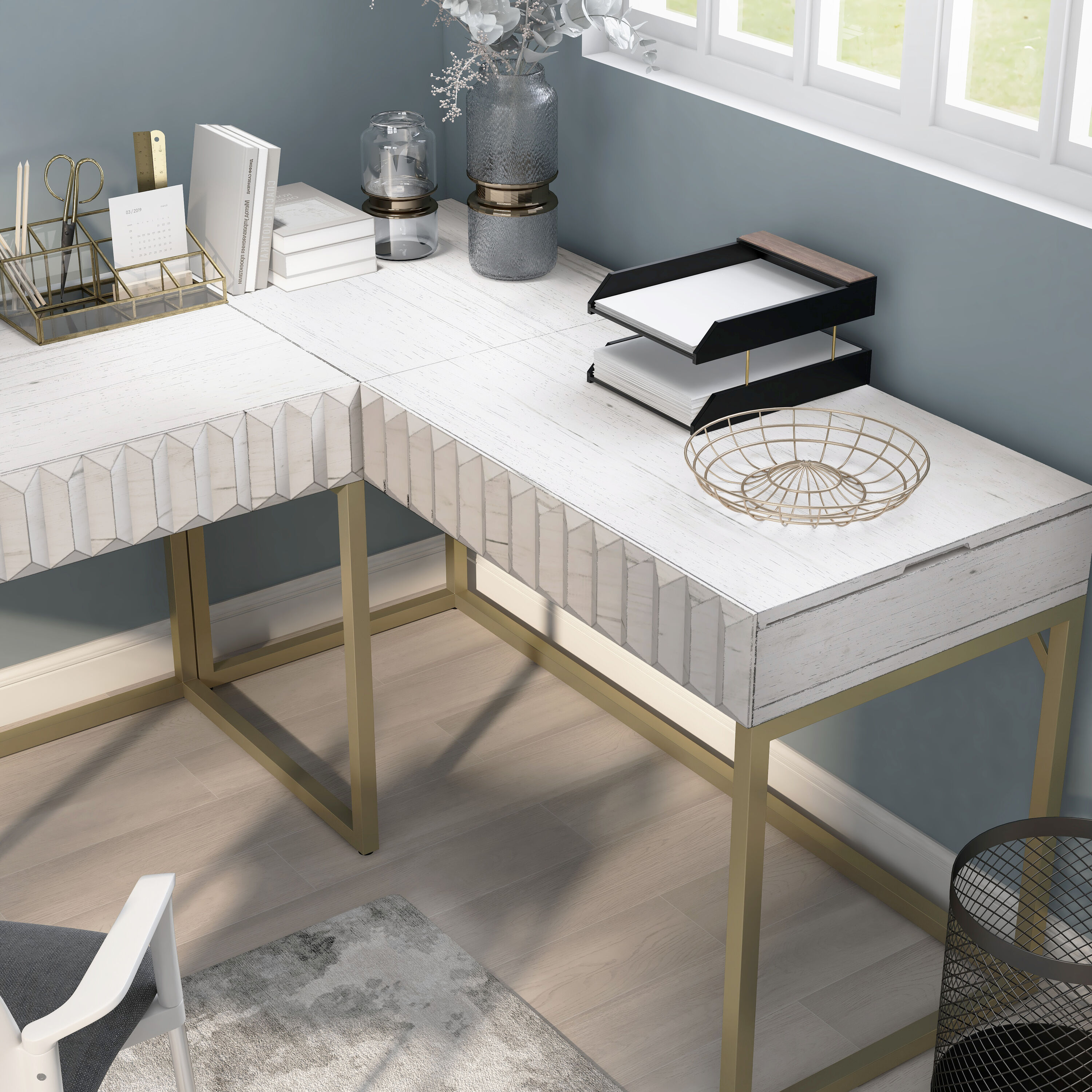 Furniture of America IDF-DK406WH-SET desks - View #9