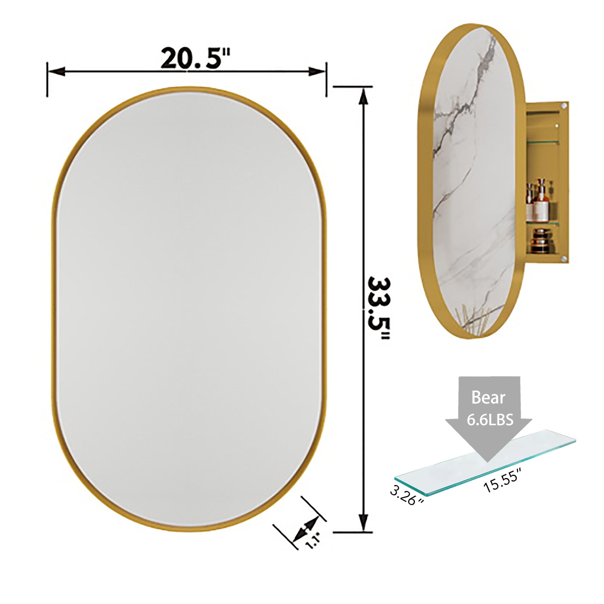 Bybafun YD5200026 Bathroom-Medicine-Cabinets - View #3