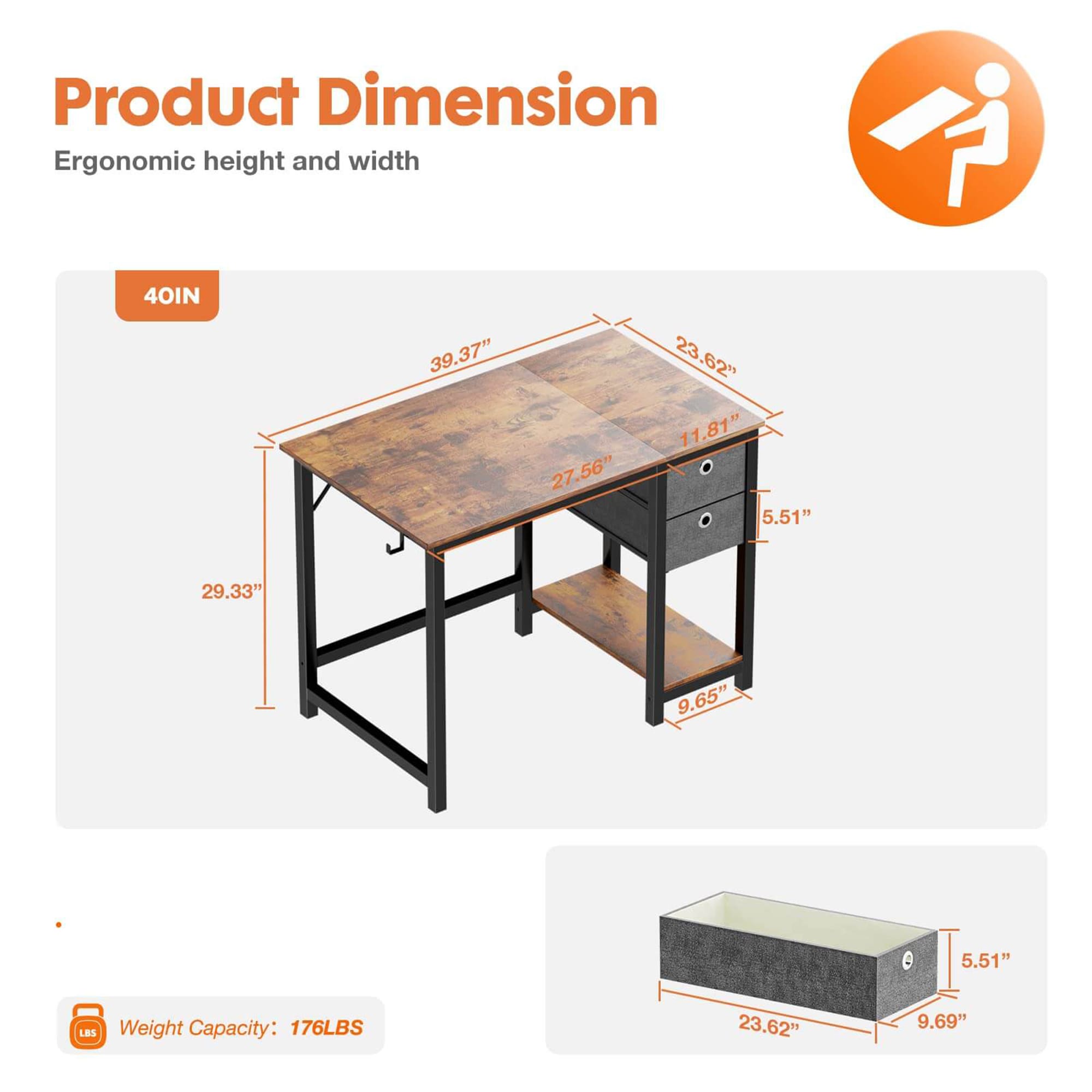 Mondawe OR-30007-GP desks - View #6