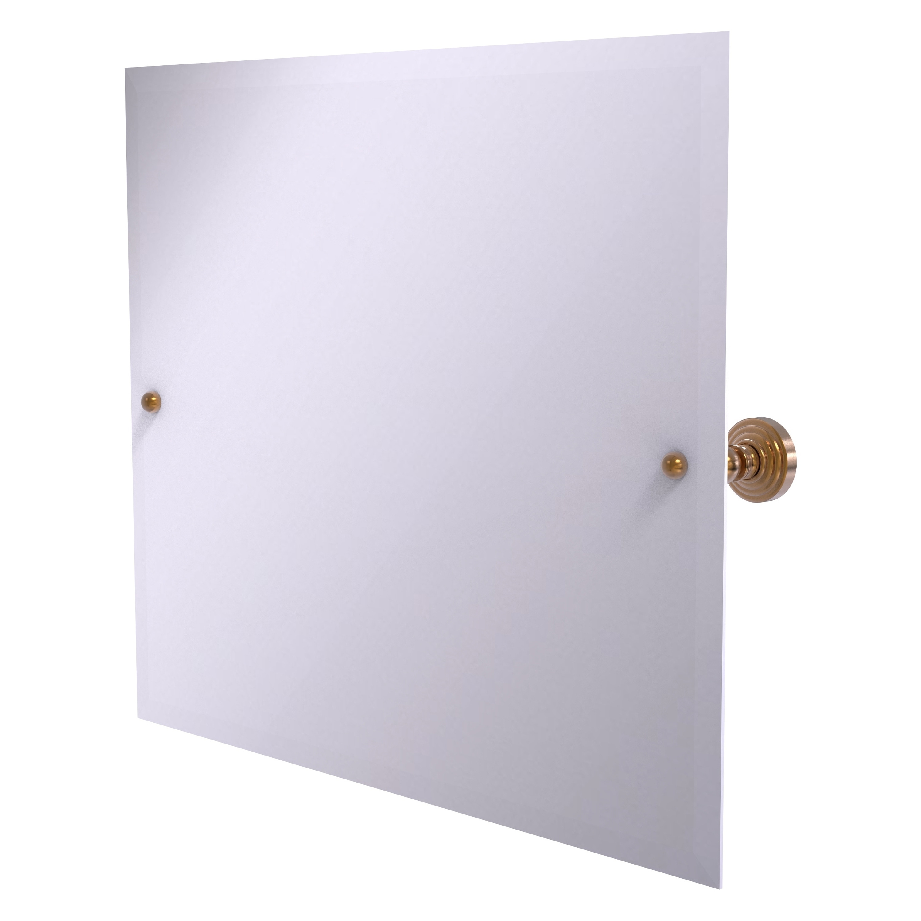 Allied Brass WP-93-BBR Waverly Place 26-Inches x 21-Inches Beveled Frameless Rectangle Tilting Bathroom Vanity Mirror ( Brushed Bronze )
