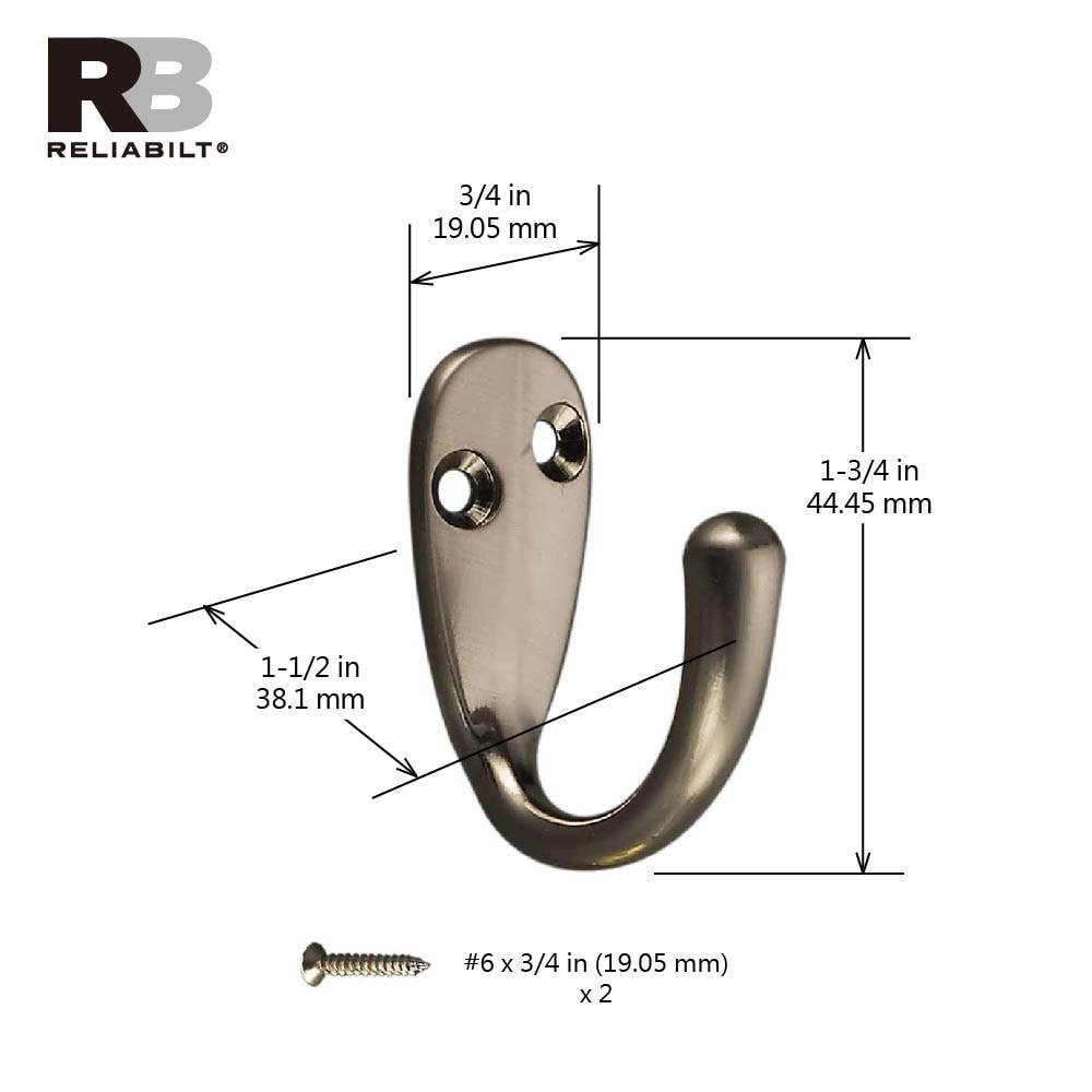 RELIABILT 30045TNXLG Robe-Hooks - View #3