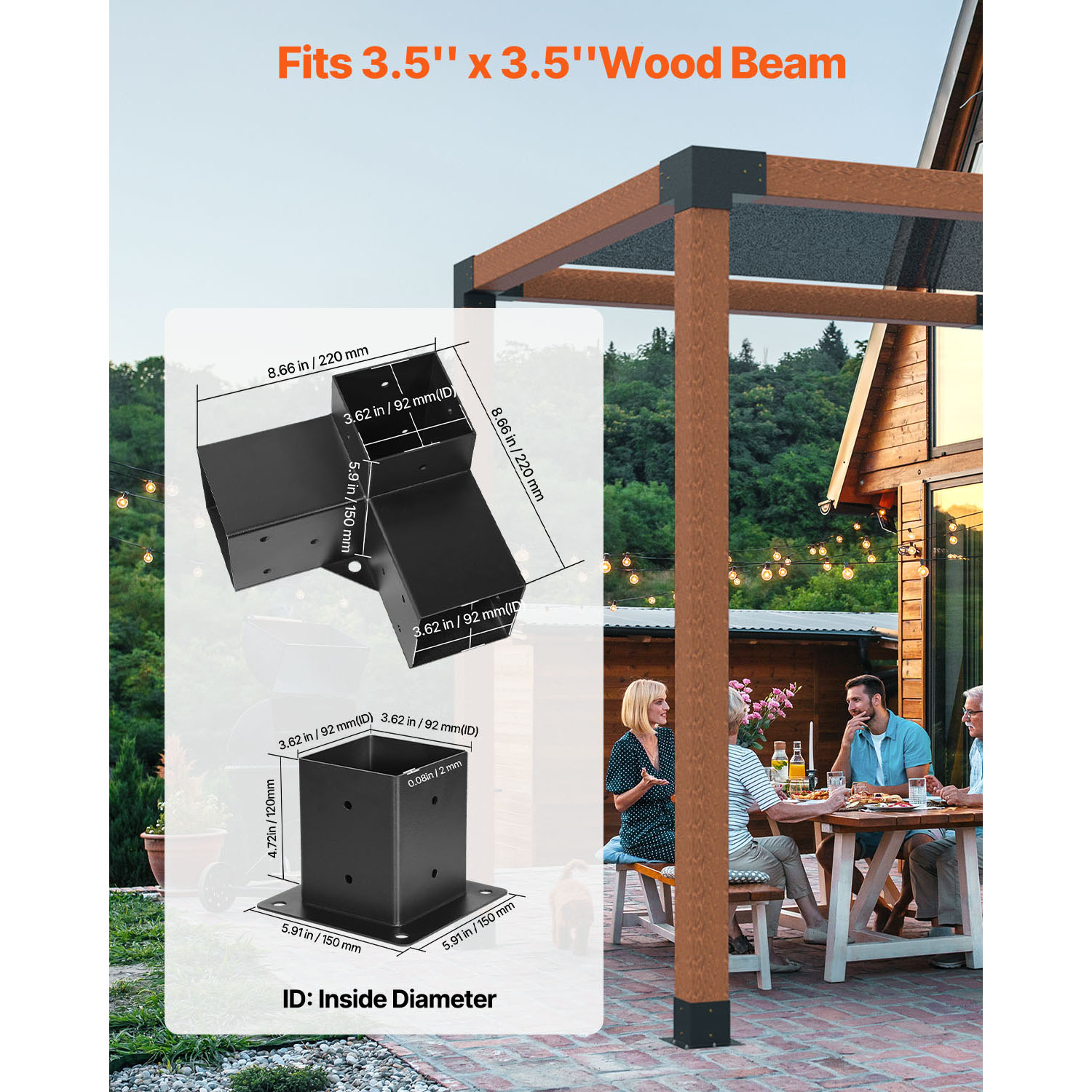 VEVOR SCLPJJTZST8P14200V0 Pergola-Parts-Accessories - View #2