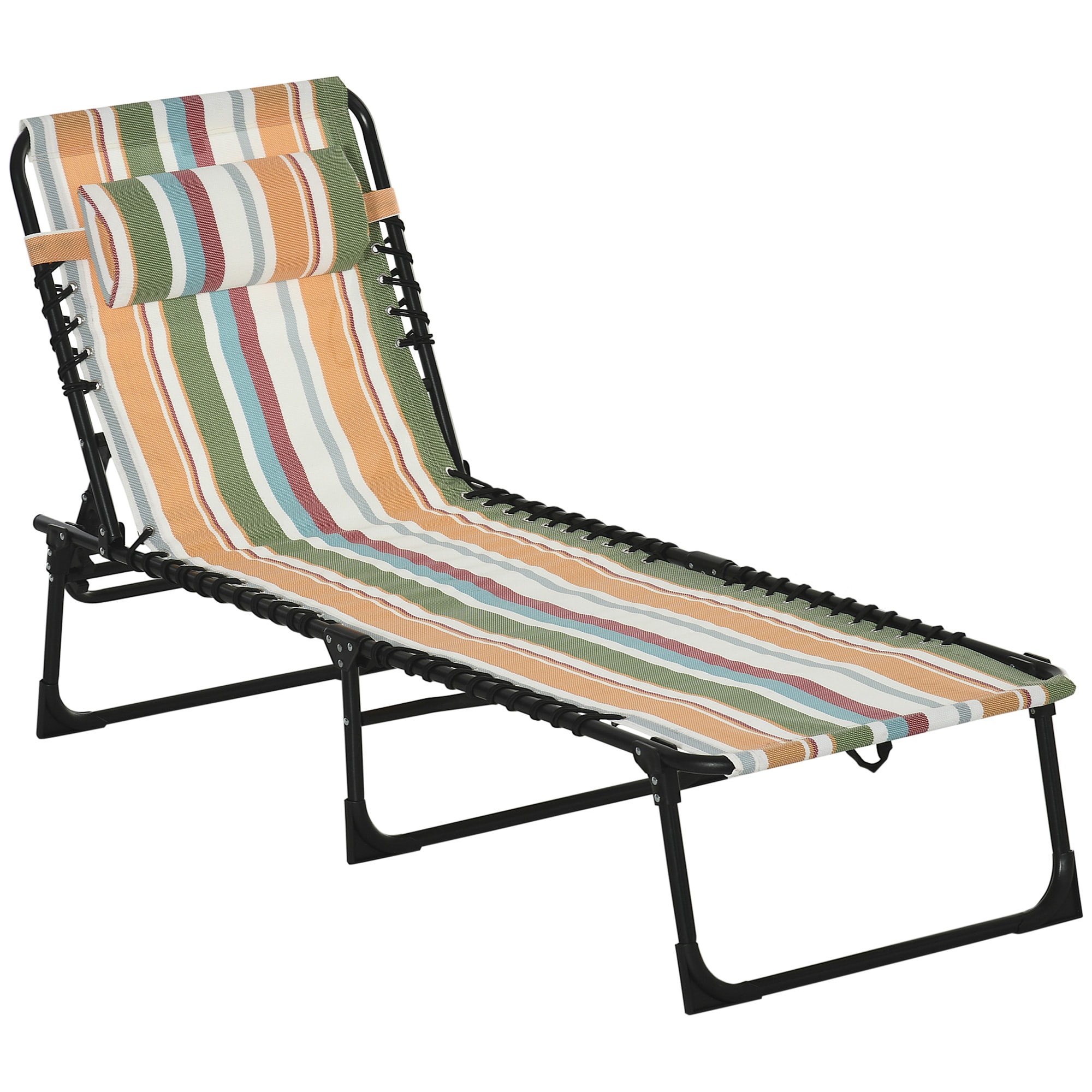 Siavonce XH72488 Stackable Multiple colors Steel Frame Stationary Chaise Lounge Chair with Mesh Seat