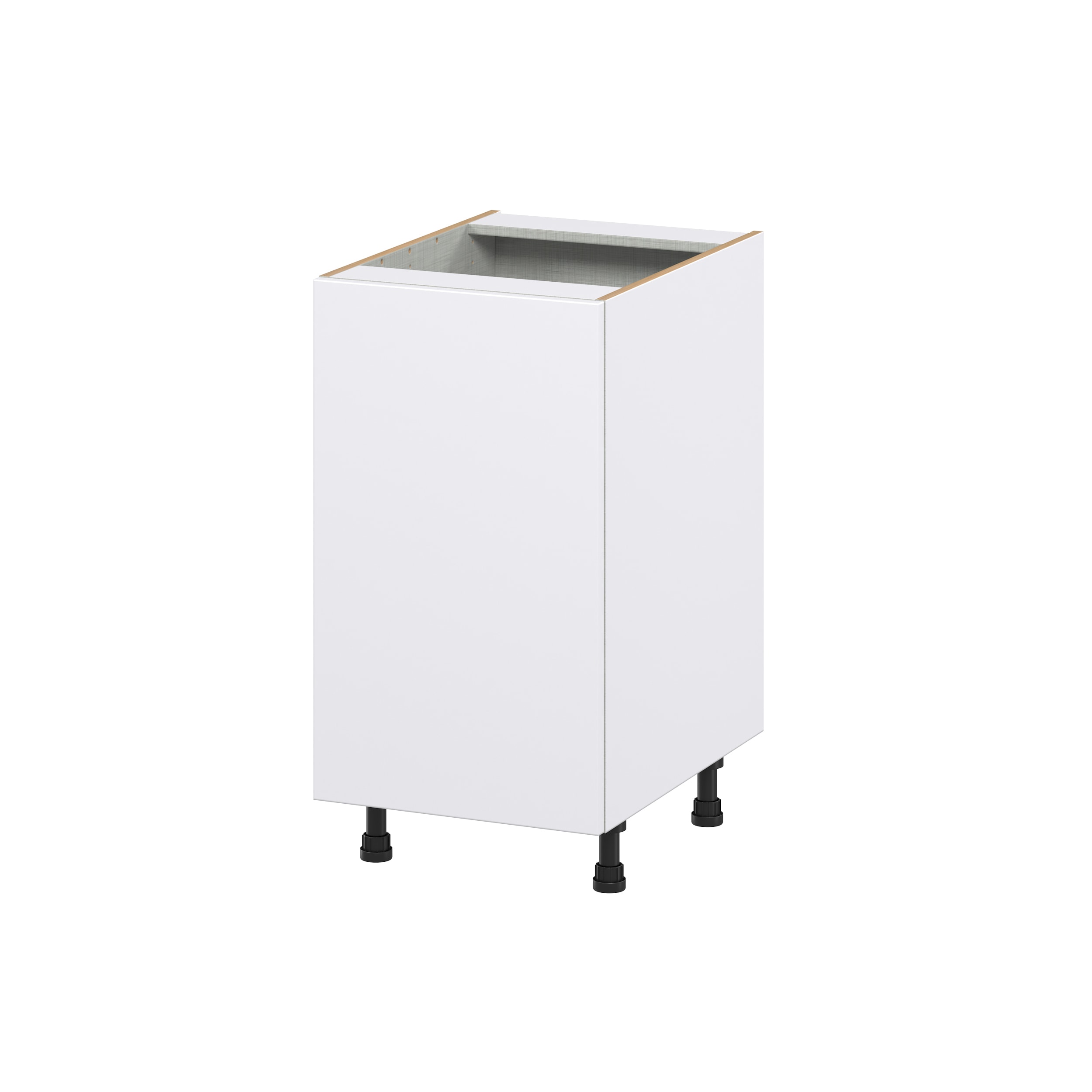 Hugo&Borg Lasalle 18-in W x 34.5-in H x 25-in D Bright White Slab 1-Drawer Pull-out Cabinet Base Fully Assembled Cabinet (Flat Panel Style)
