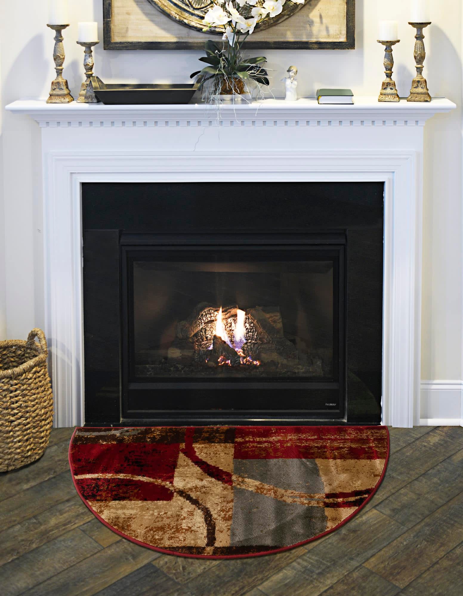 Unique Loom 3179810 Barista 3 x 4 (ft) Loomed Polypropylene Multi Half-round Indoor Geometric Area rug