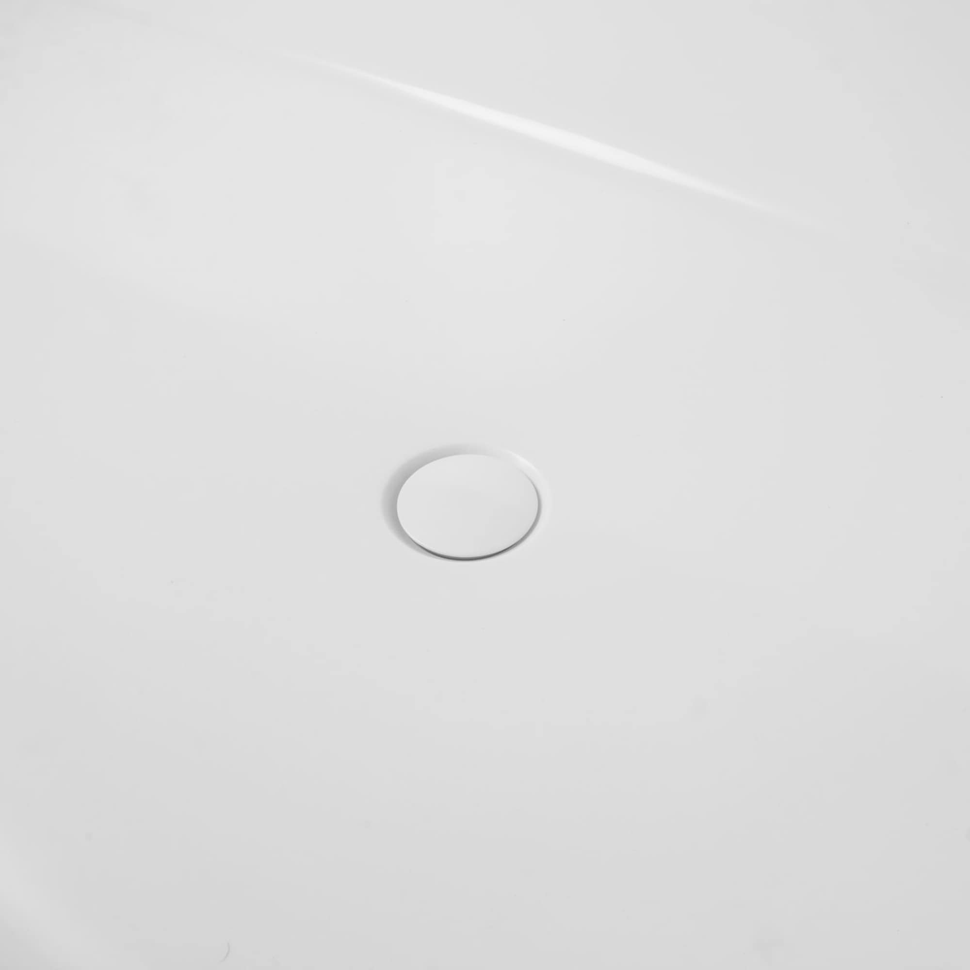 Glossy White 59'' Freestanding Solid Surface Bathtub