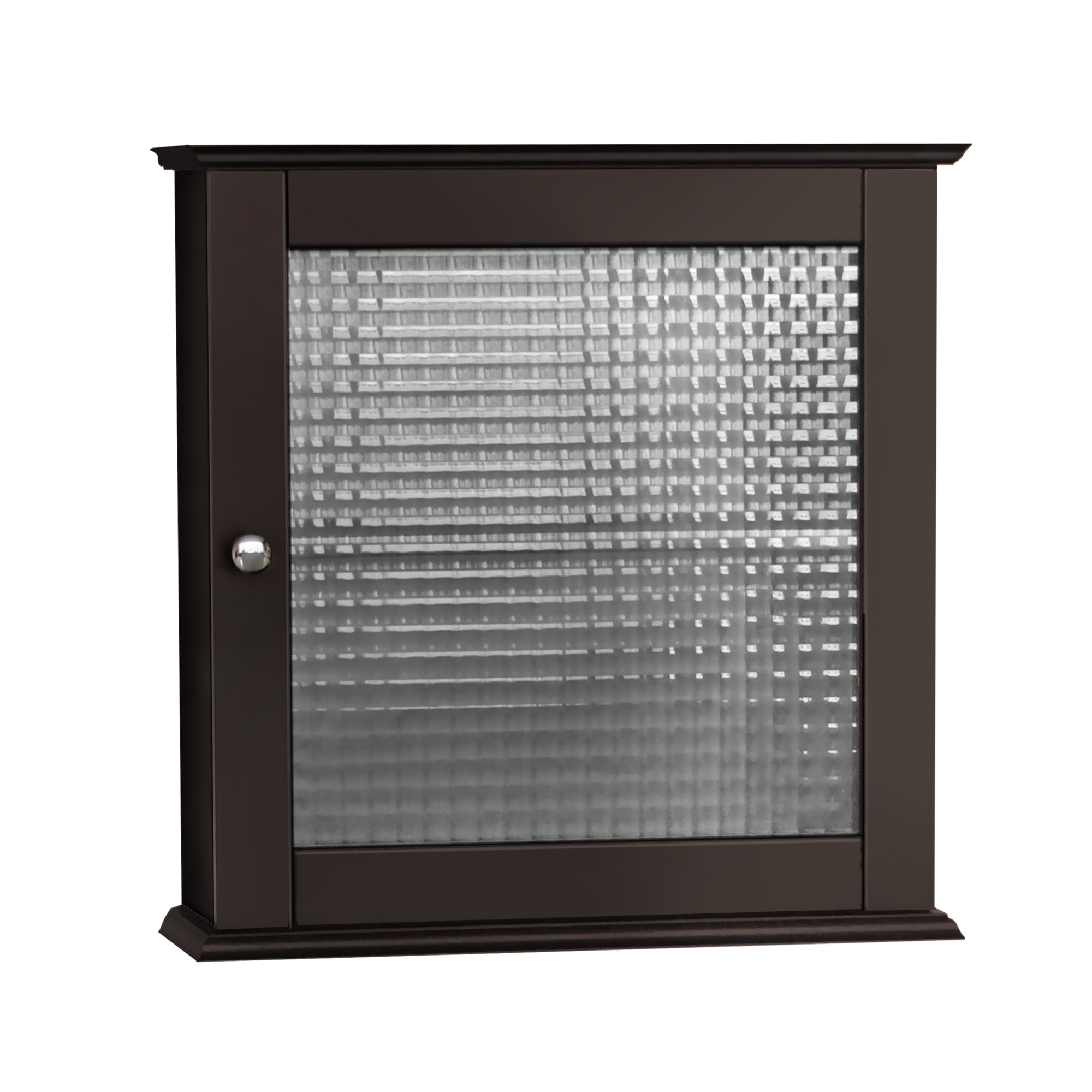 Teamson Home 61LA93 Chesterfield 18.5 x 18.5 Surface Mount Dark Brown Square Medicine Cabinet