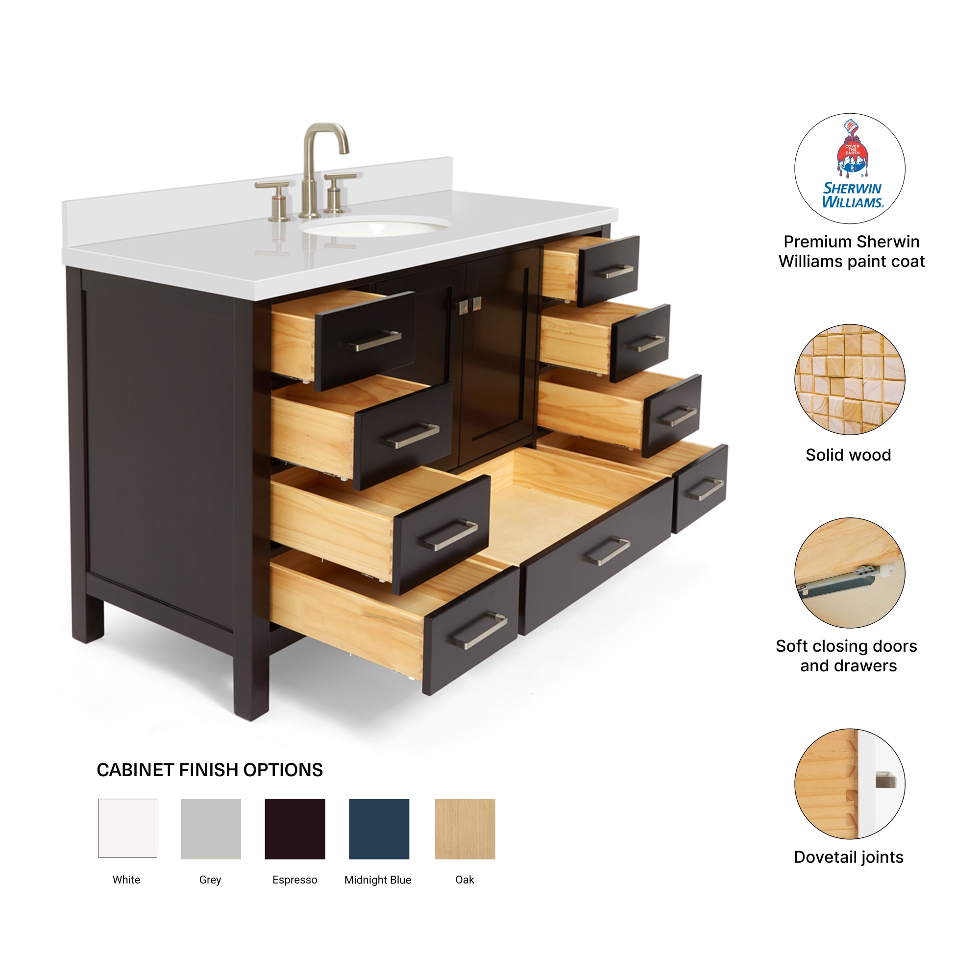 ARIEL A055SWQOVOESP Bath-Vanity-Combo - View #4